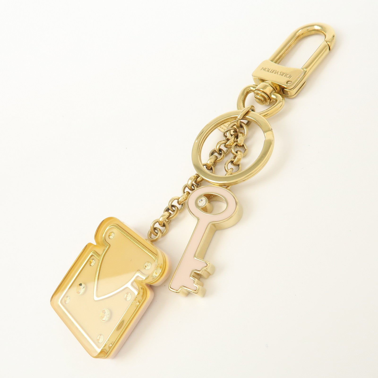 Louis Vuitton Bijou Sac S Lock Key Metal Key Chain Bag Charm M66978