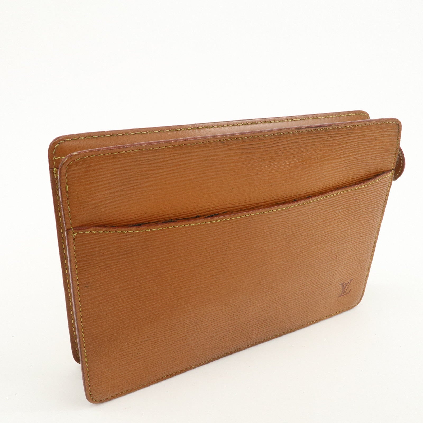 Louis Vuitton Epi Pochette Homme Clutch Bag Zipang Gold M52528