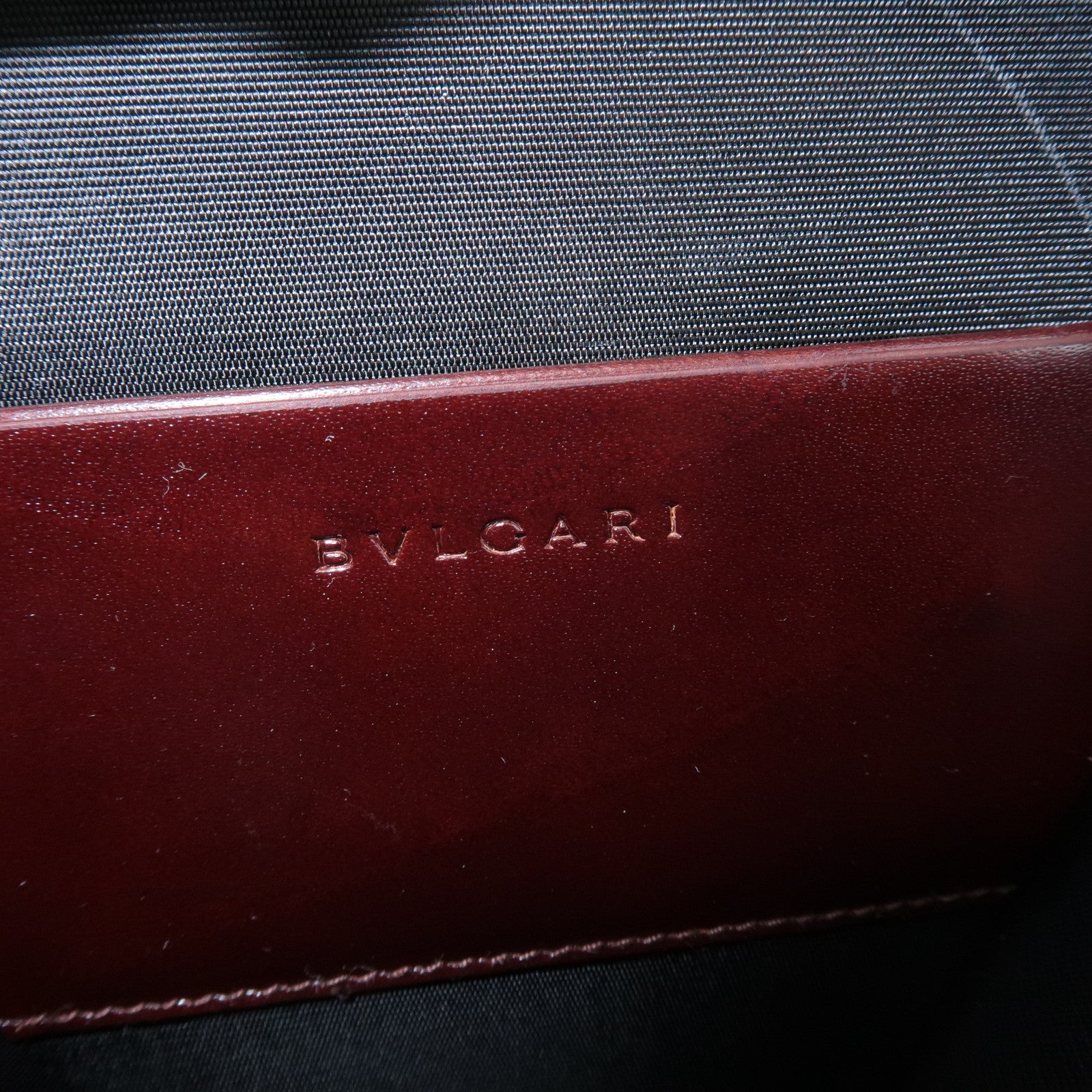 BVLGARI Logo Mania Canvas Leather B-Zero1 Drum Shoulder Bag Brown Used