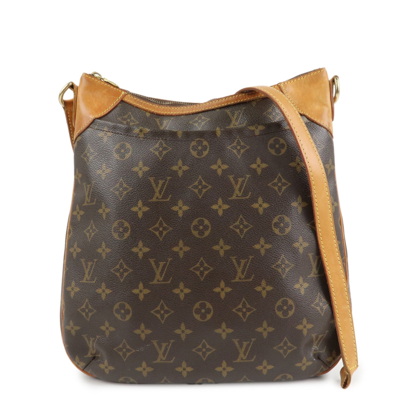 Louis Vuitton Monogram Odeon MM Shoulder Bag Brown M56389