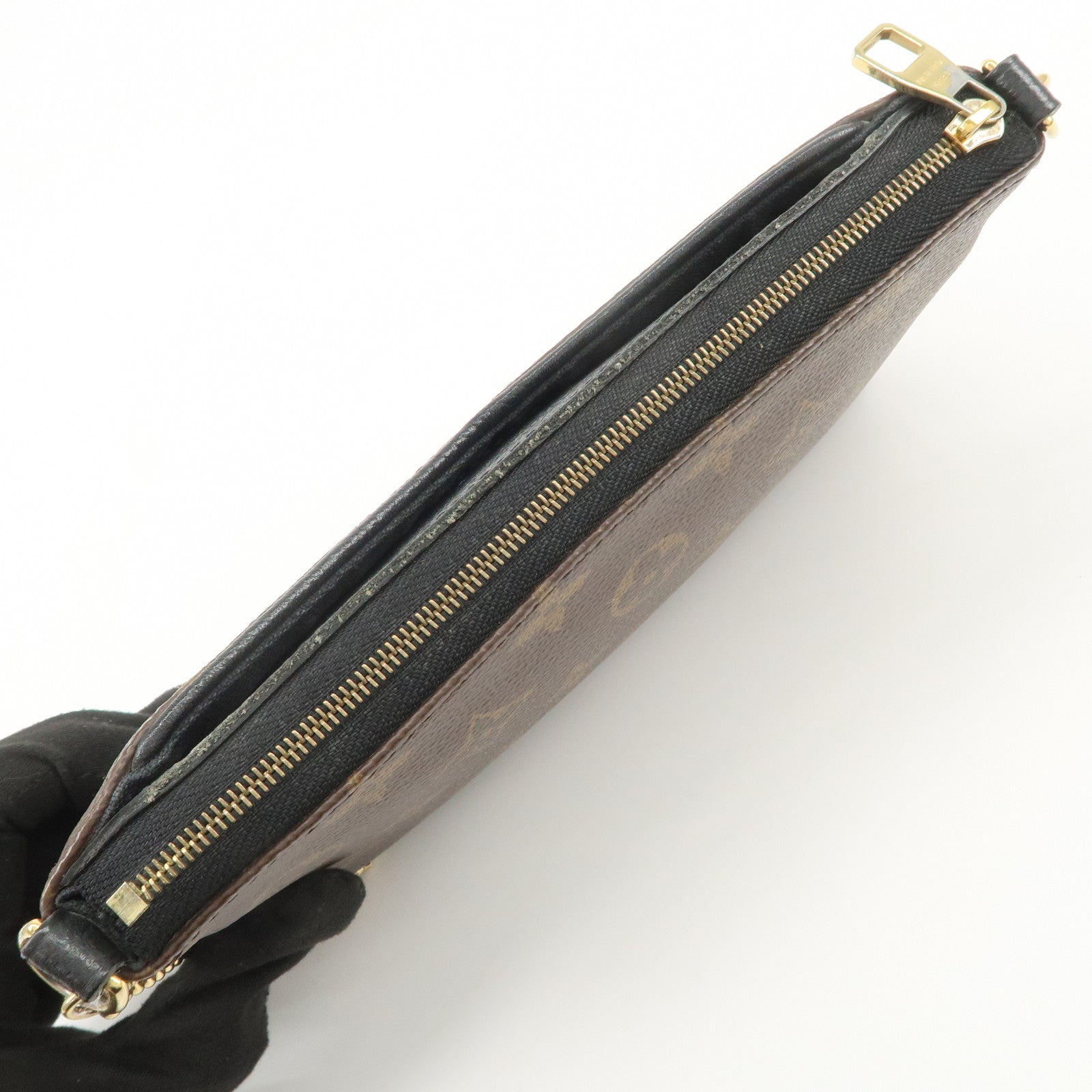 Louis Vuitton Monogram Pallas Clutch 2Way Shoulder Bag Noir M41639