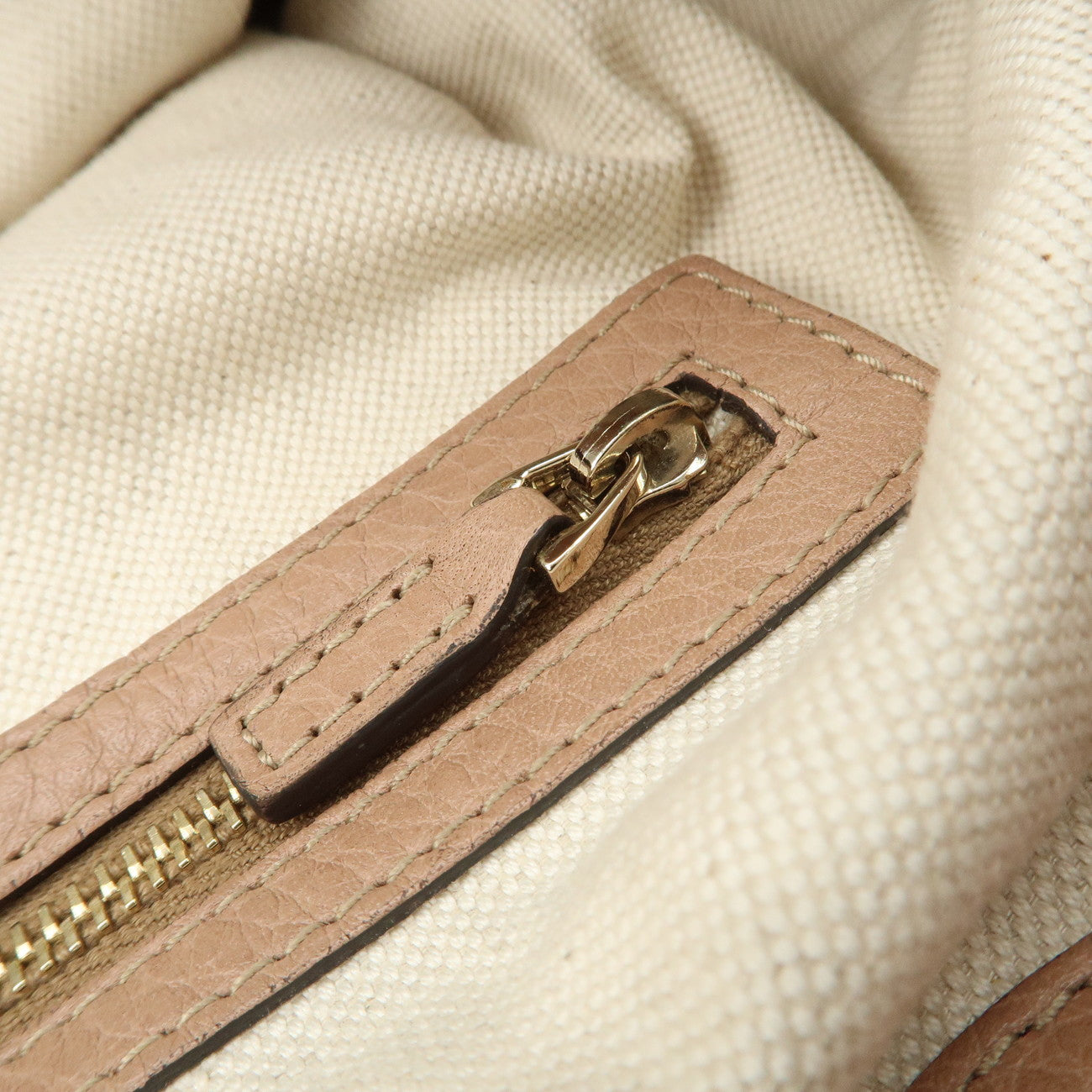 GUCCI Bamboo Leather Shoulder Bag Hand Bag Pink Gold 269949