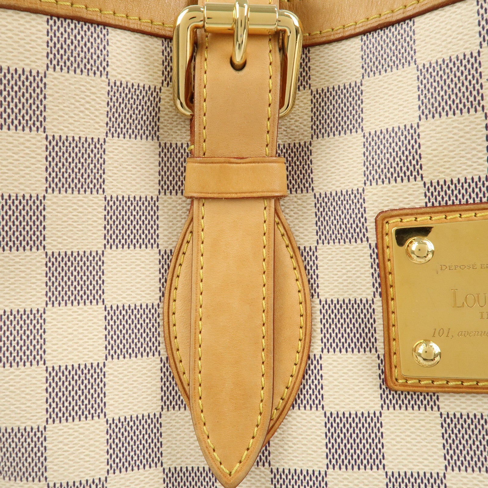 Louis Vuitton Damier Azur Hampstead MM Canvas Hand Bag N51206