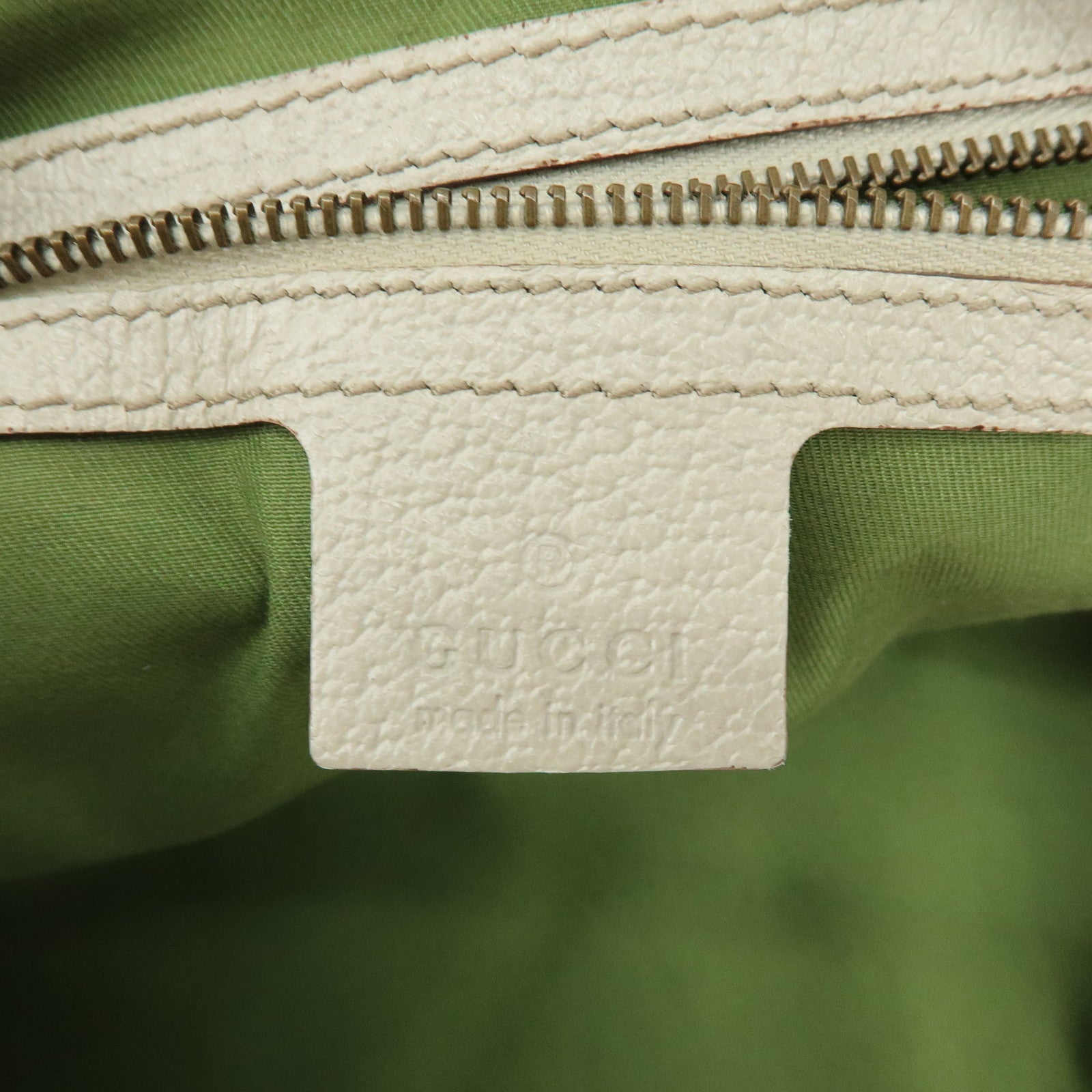 GUCCI Sherry GG Canvas Leather Shoulder Bag Beige Ivory 144011