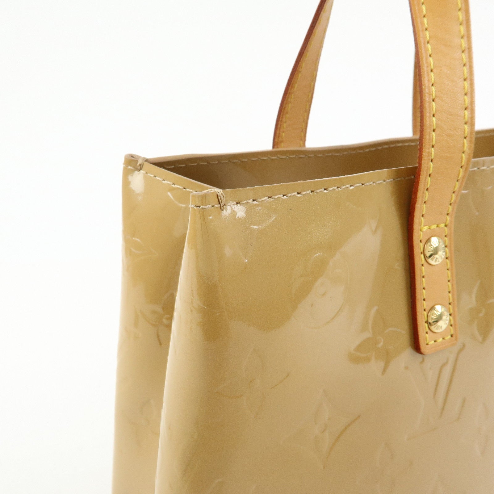 Louis Vuitton Monogram Vernis Reade PM Hand Bag Noisette M91334