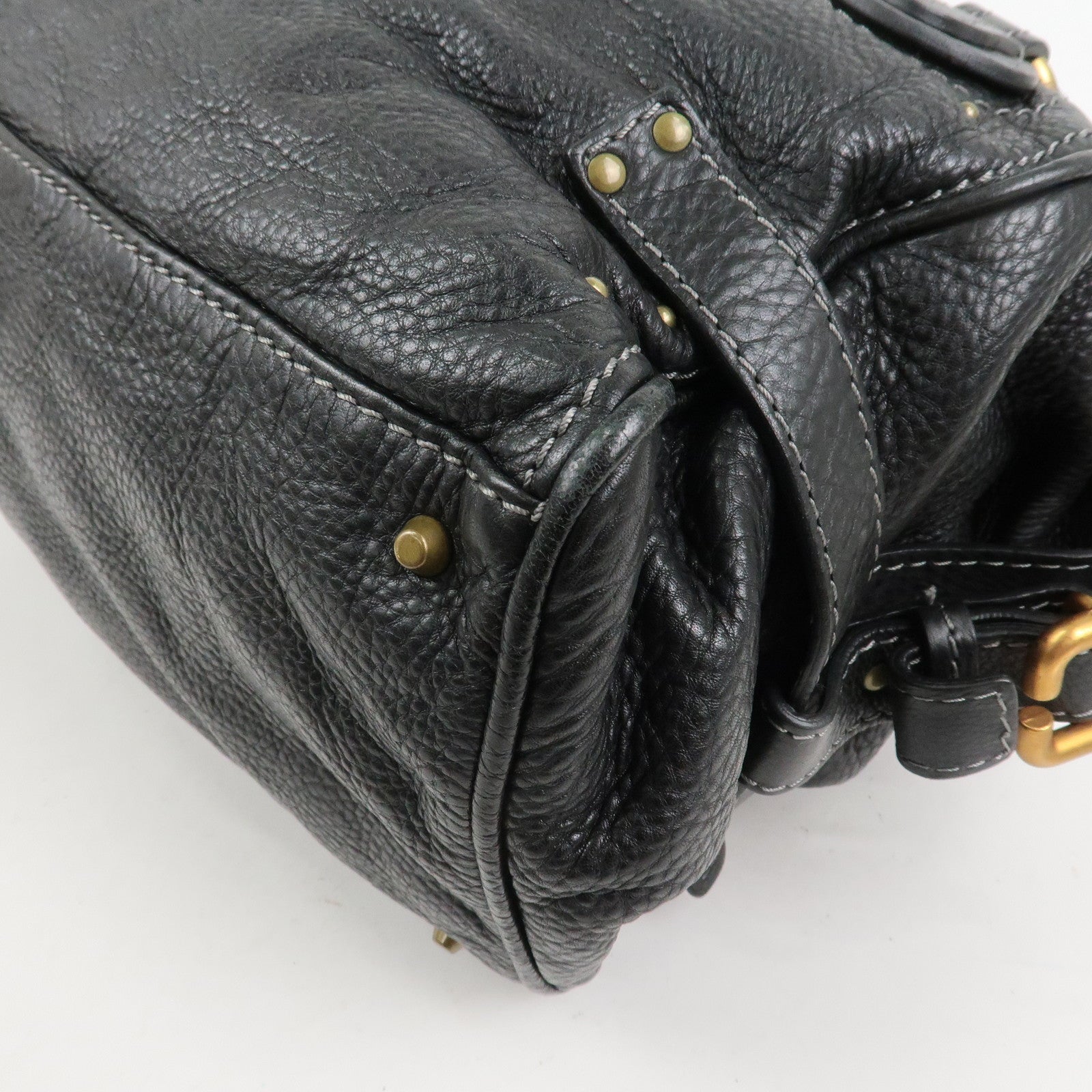 Chloe Paddington Leather Hand Bag Shoulder Bag Black