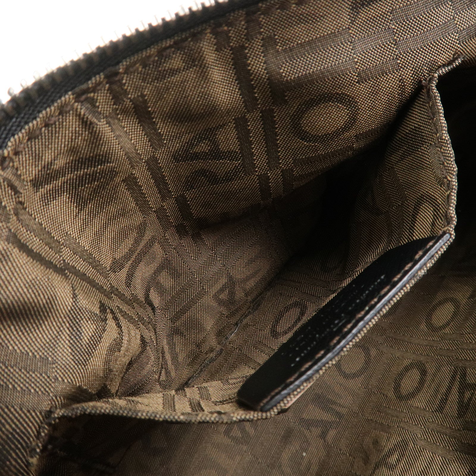 Ferragamo Gancini Leather Shoulder Bag Hand Bag Black