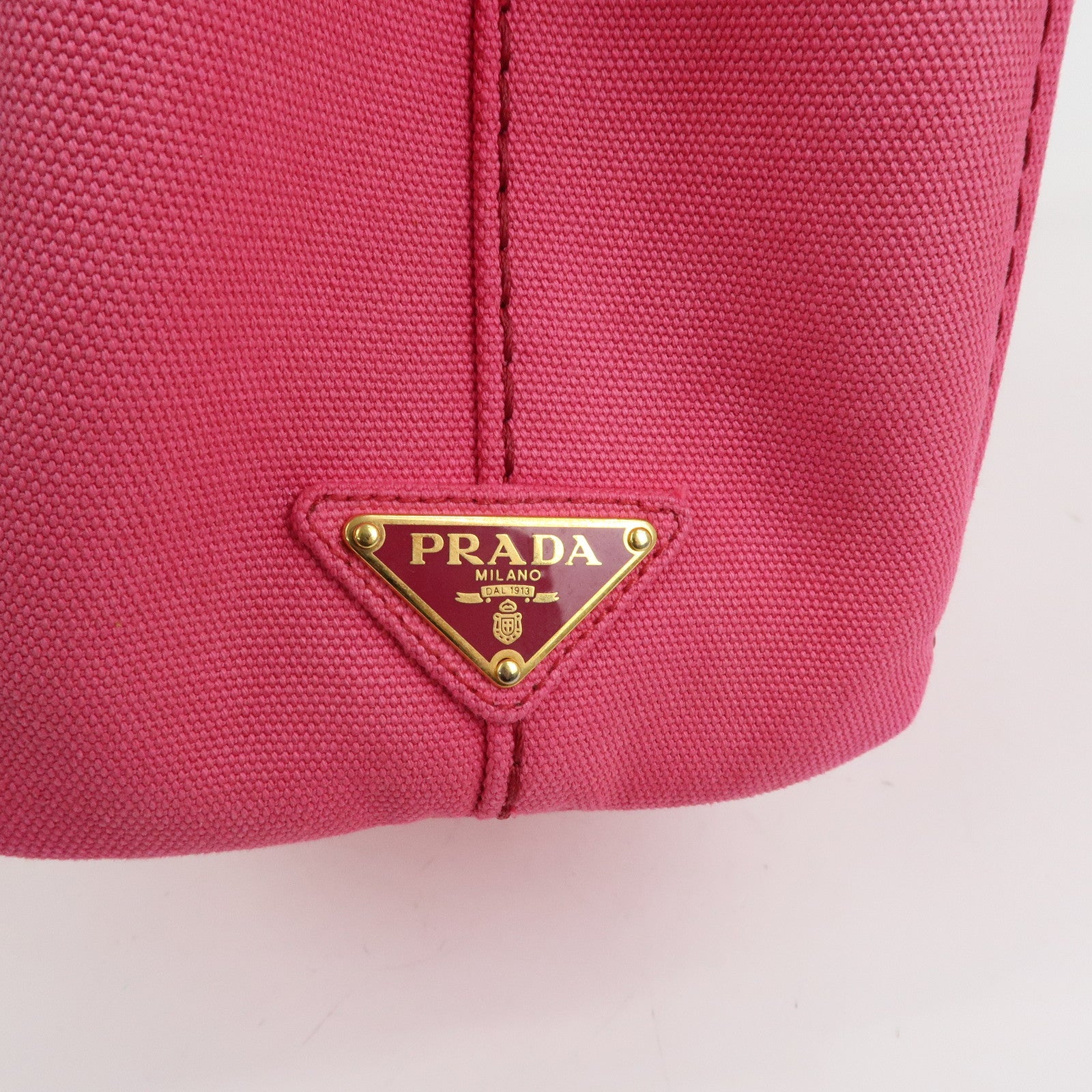 PRADA Triangle Logo Canapa Mini 2Way Hand Shoulder Bag Pink B2439G