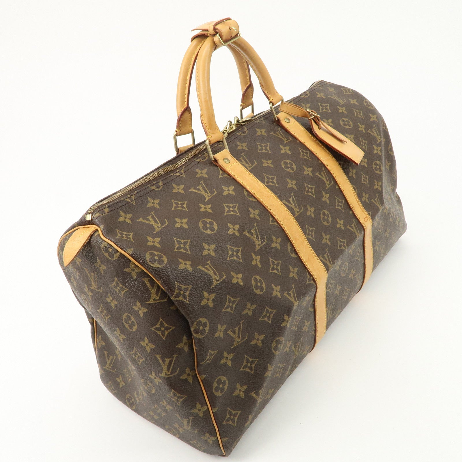 Louis Vuitton Monogram Keep All 50 Bag Boston Bag Brown M41426 Used