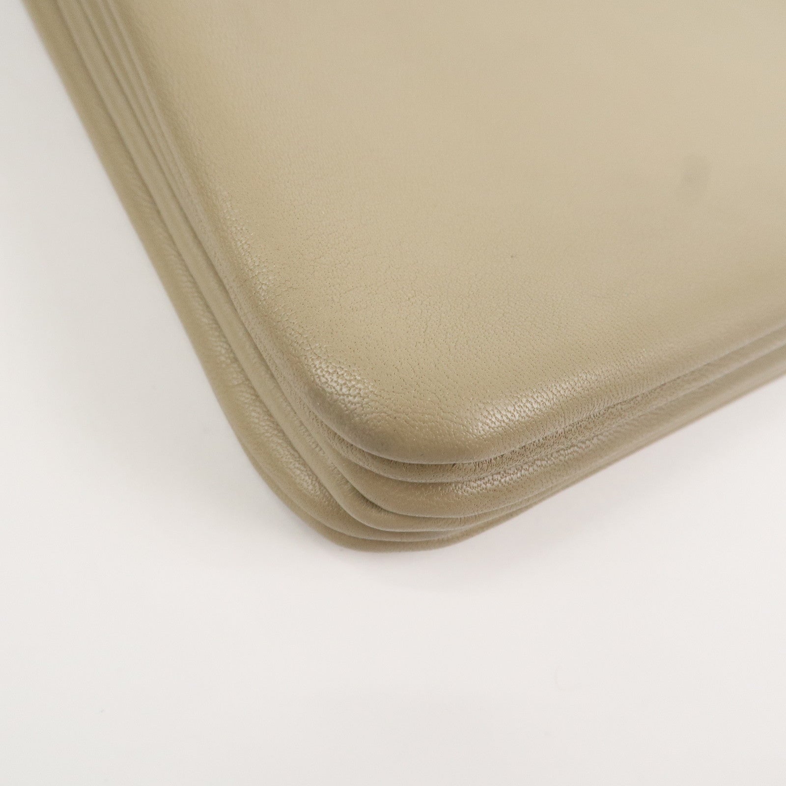 CELINE Calf Skin Trio Bag Shoulder Bag Crossbody Bag Beige