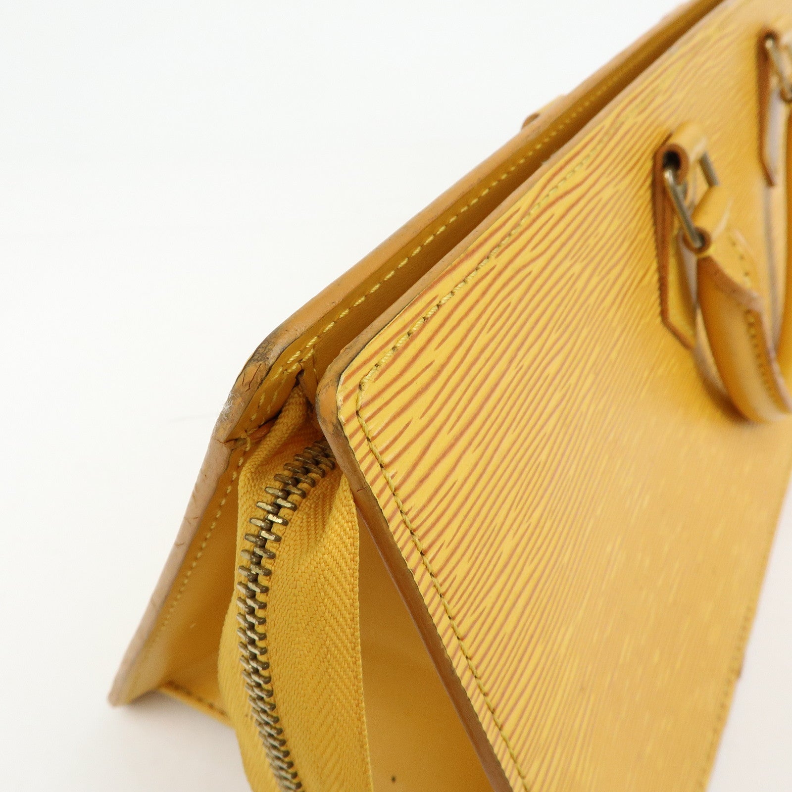 Louis Vuitton Epi Sac Triangle Hand Bag Tassili Yellow M52099