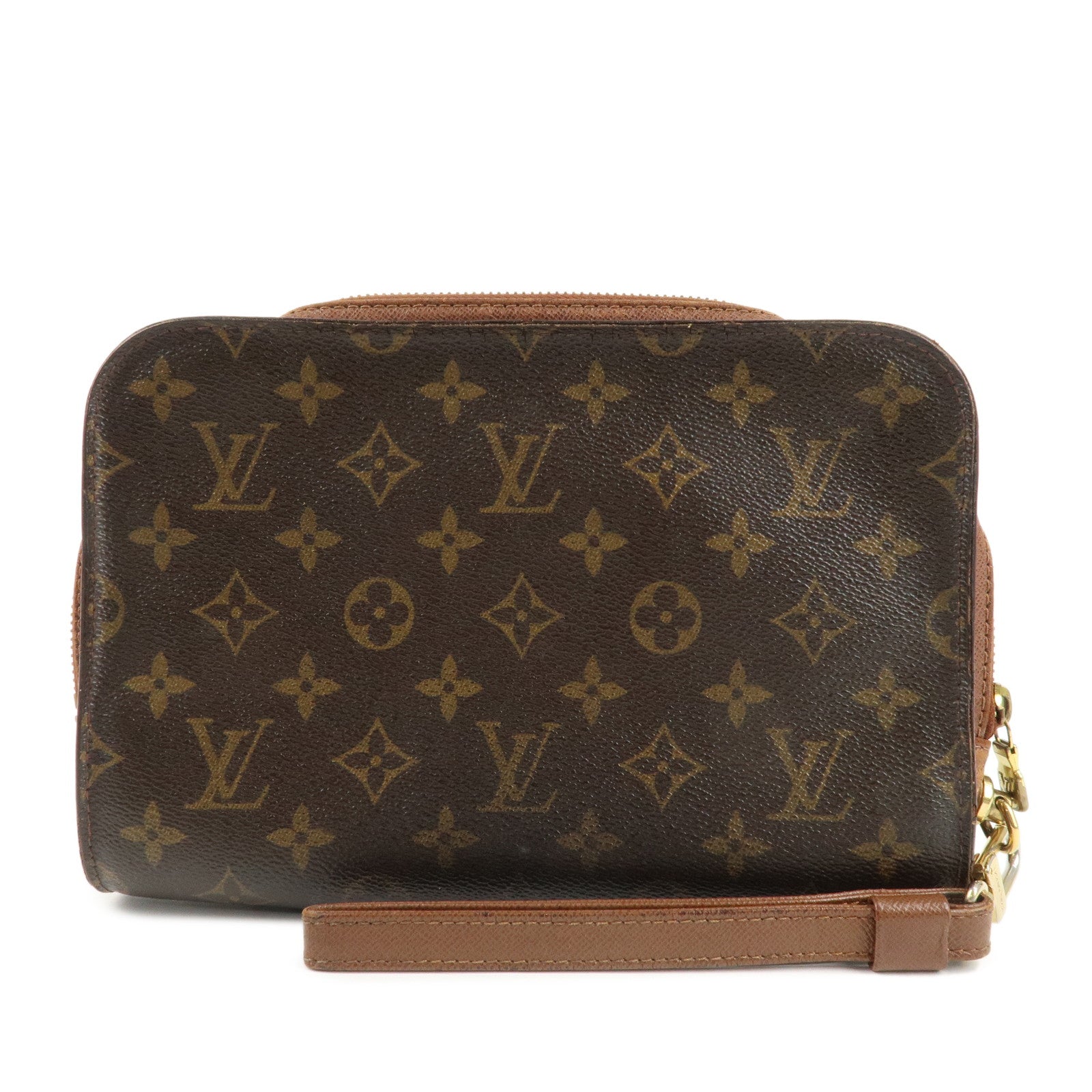 Louis Vuitton Monogram Orsay Clutch Bag Pouch Brown M51790 Used