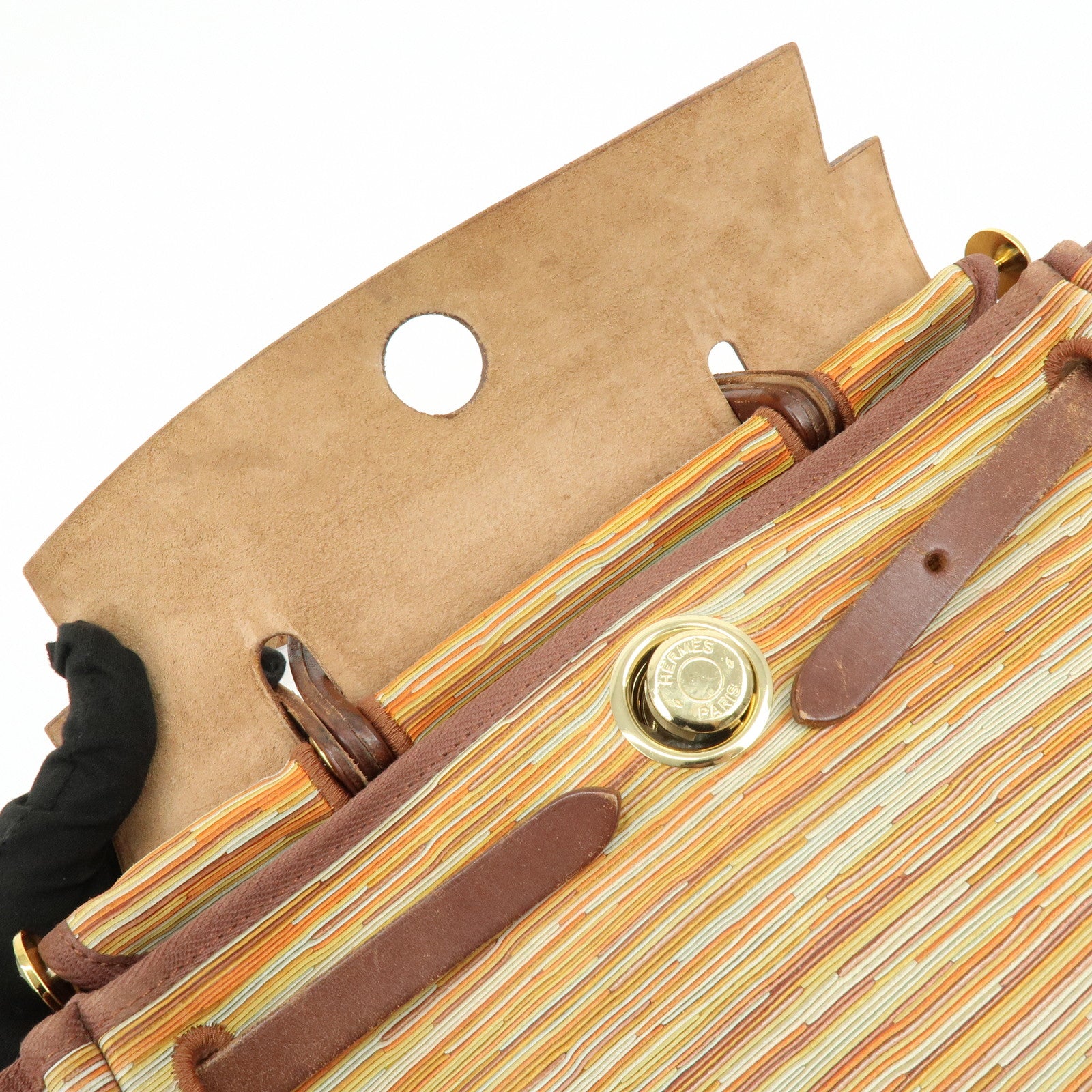 Hermes Herline Herbag PM Vibrato Calf Leather 2Way Hand Bag