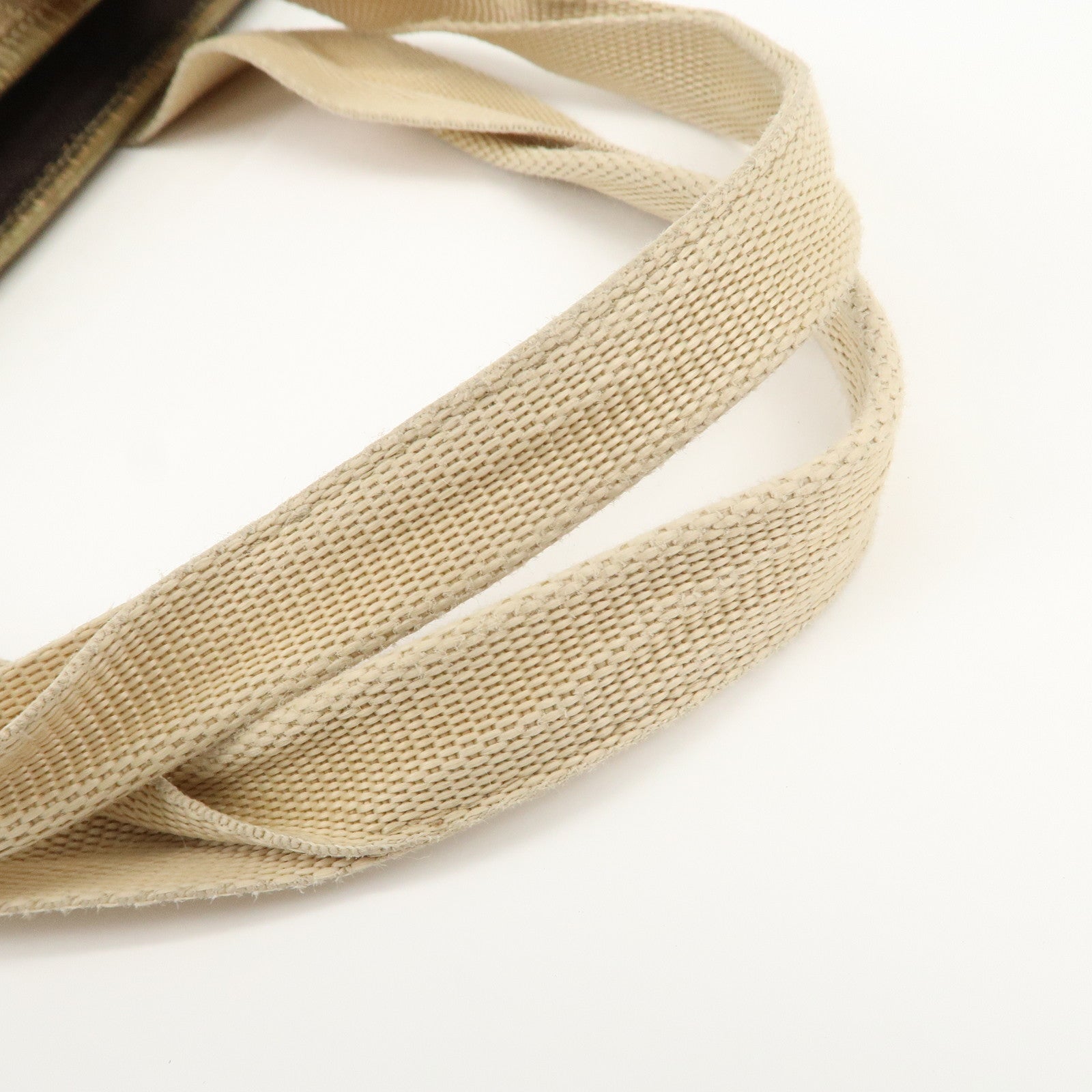 GUCCI Logo GG Canvas Leather Tote Bag Hand Bag Brown Gold 267474