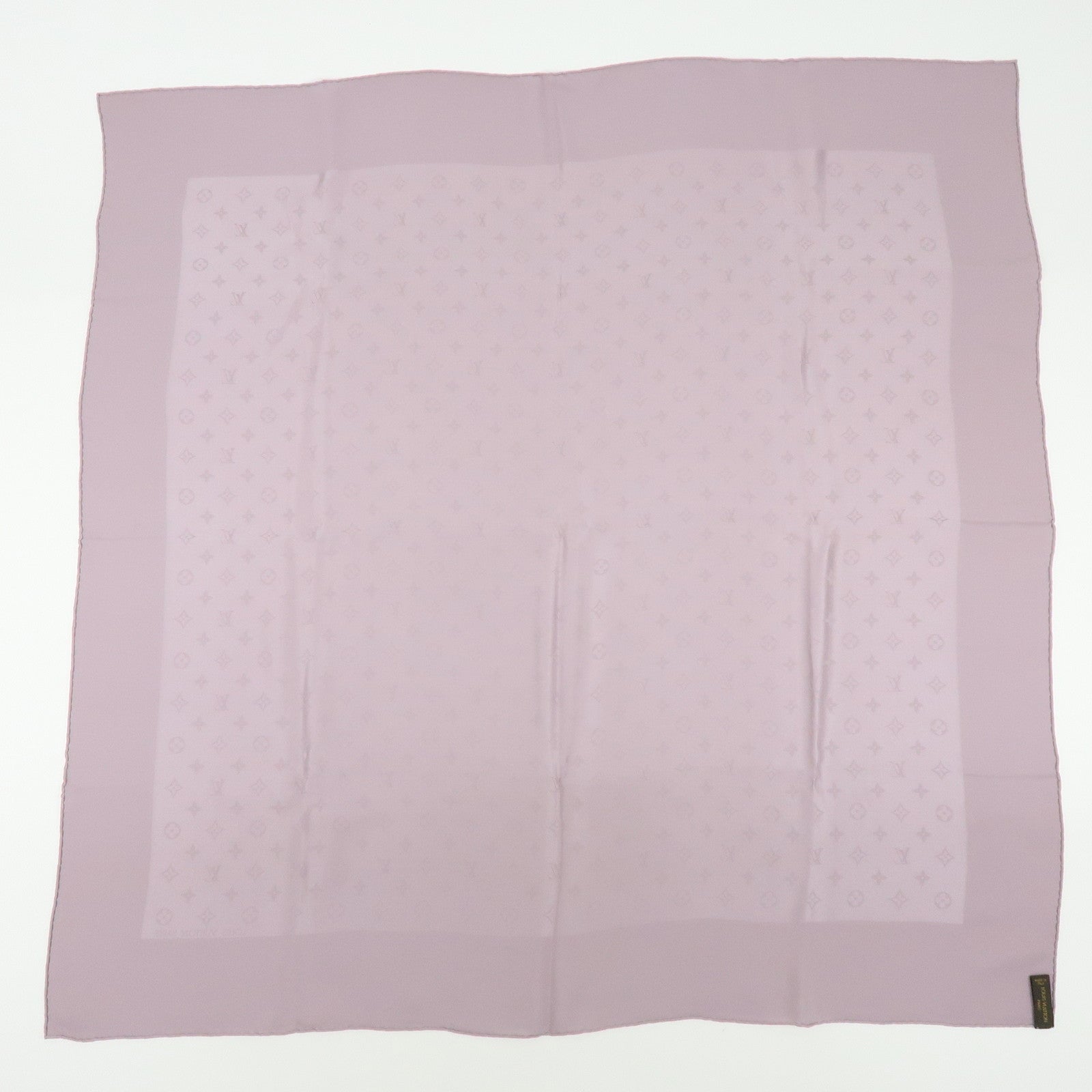 Louis Vuitton Monogram Silk 100% Scarf Light Purple