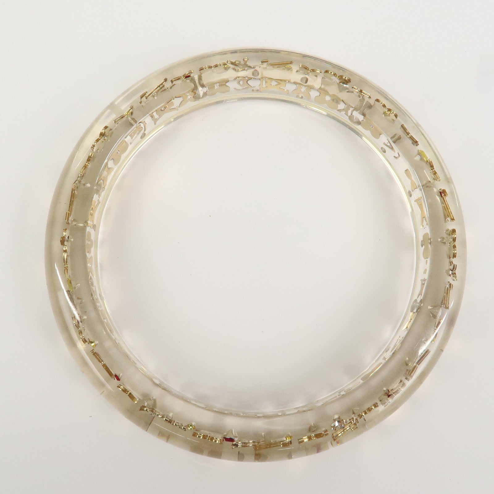 Louis Vuitton Bracelet Inclusion TPM Bangle Transparent Gold M65202