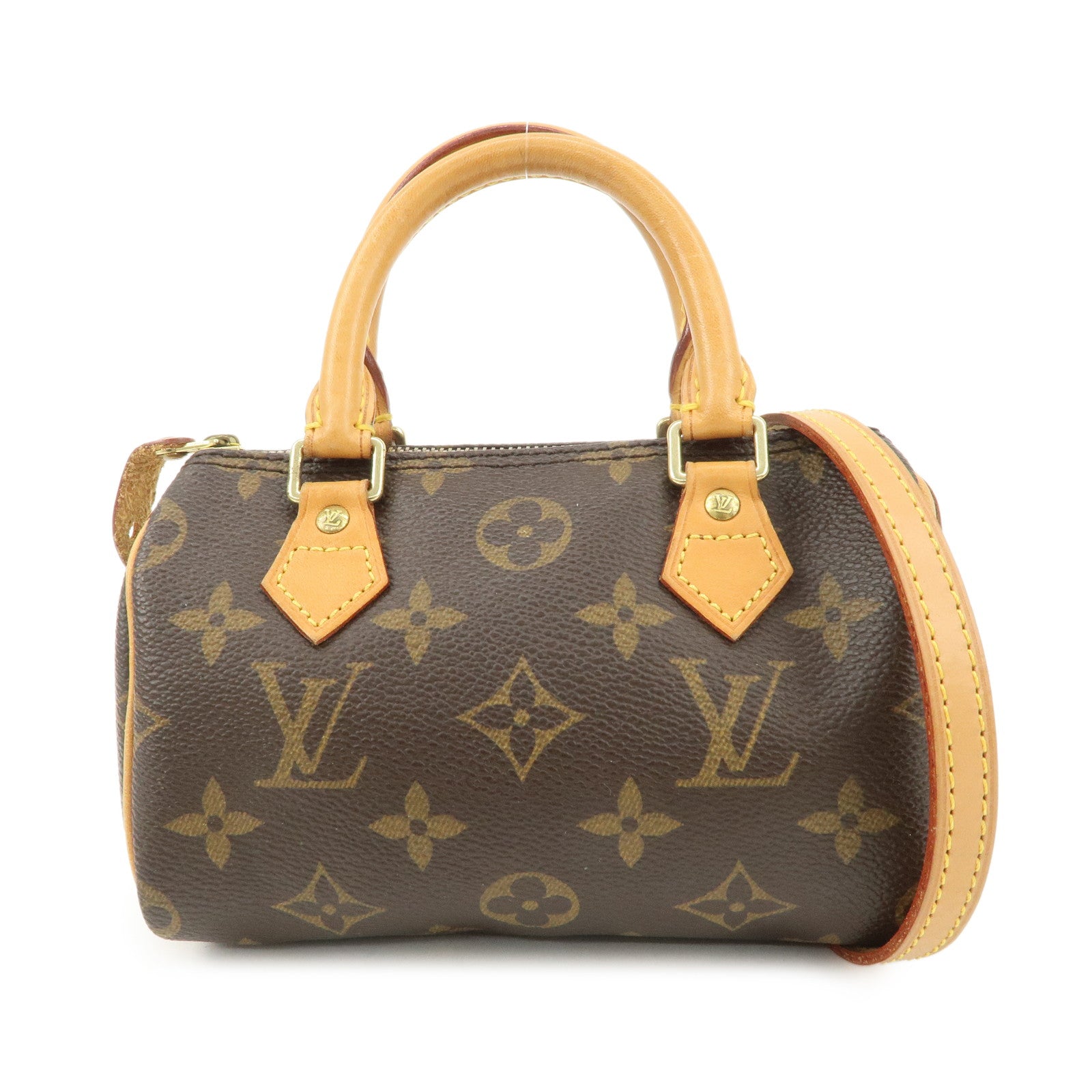 Louis Vuitton Monogram Mini Speedy & Shoulder Strap Brown M41534