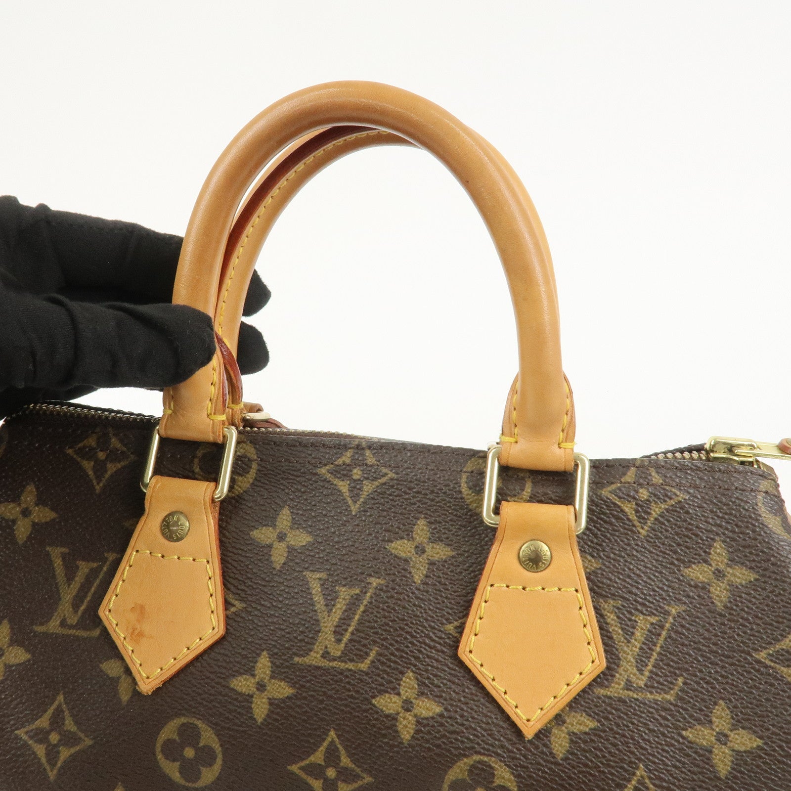 Louis Vuitton Monogram Speedy 25 Boston Bag Hand Bag Brown M41528