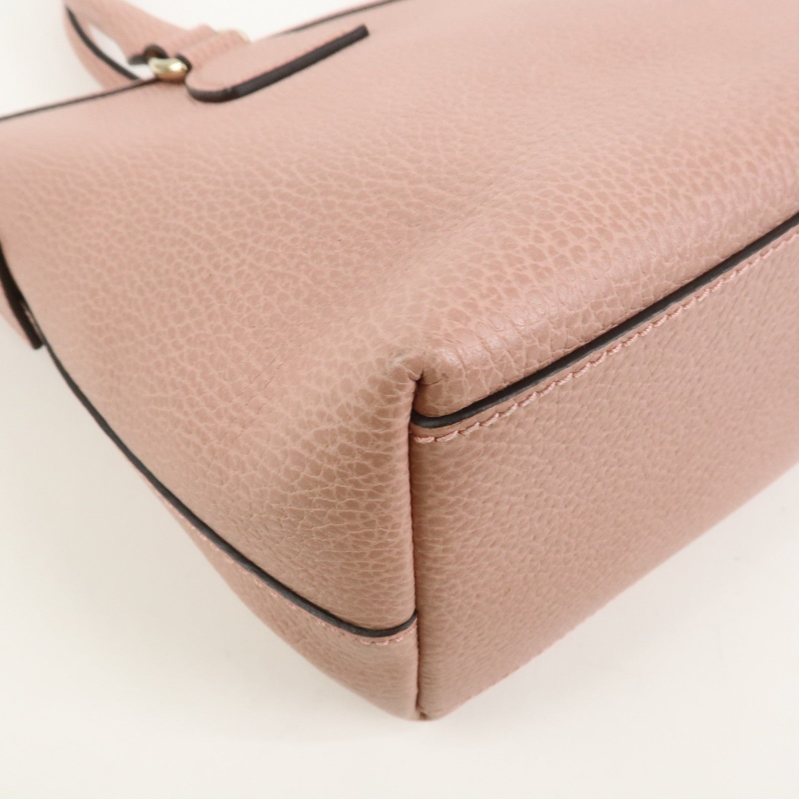 GUCCI Interlocking G Leather 2Way Hand Bag Shoulder Bag Pink 449659