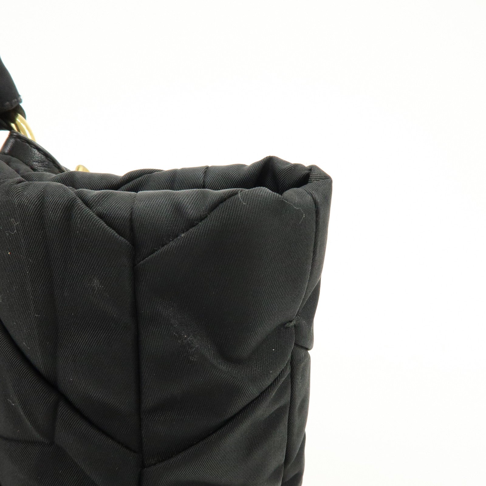 PRADA Nylon 2Way Bag Hand Bag Shoulder Bag Black BN1593