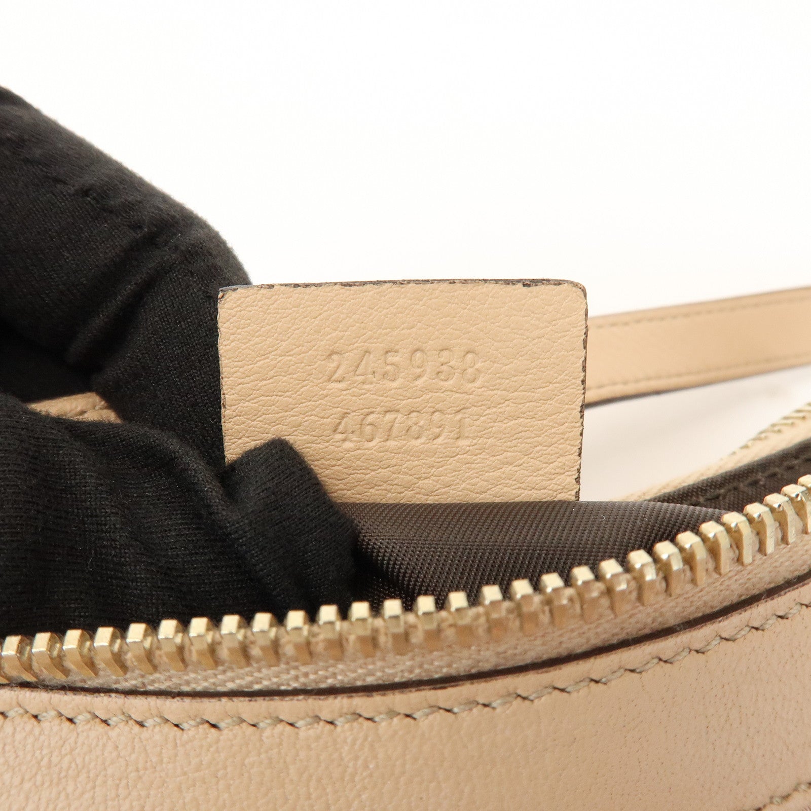 GUCCI Lovely Heart GG Canvas Leather Hand Bag Pink Beige 245938