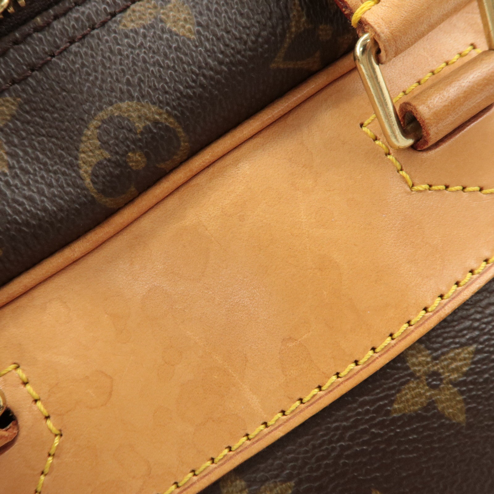 Louis Vuitton Monogram Deauville Hand Bag Brown M47270 Used