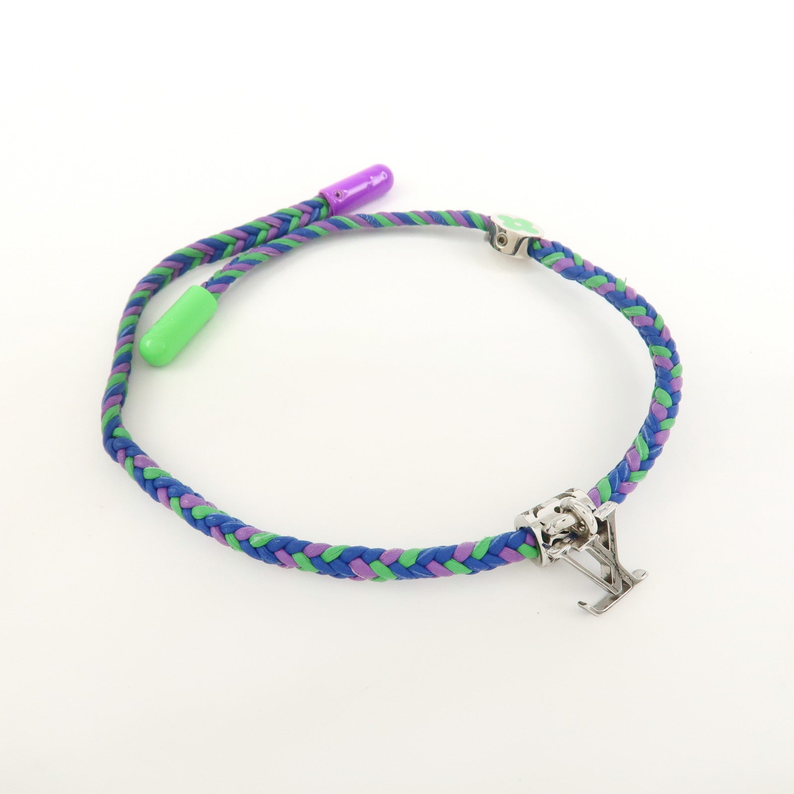 Louis Vuitton Leather Metal Bracelet Friendship Multicolor M0967