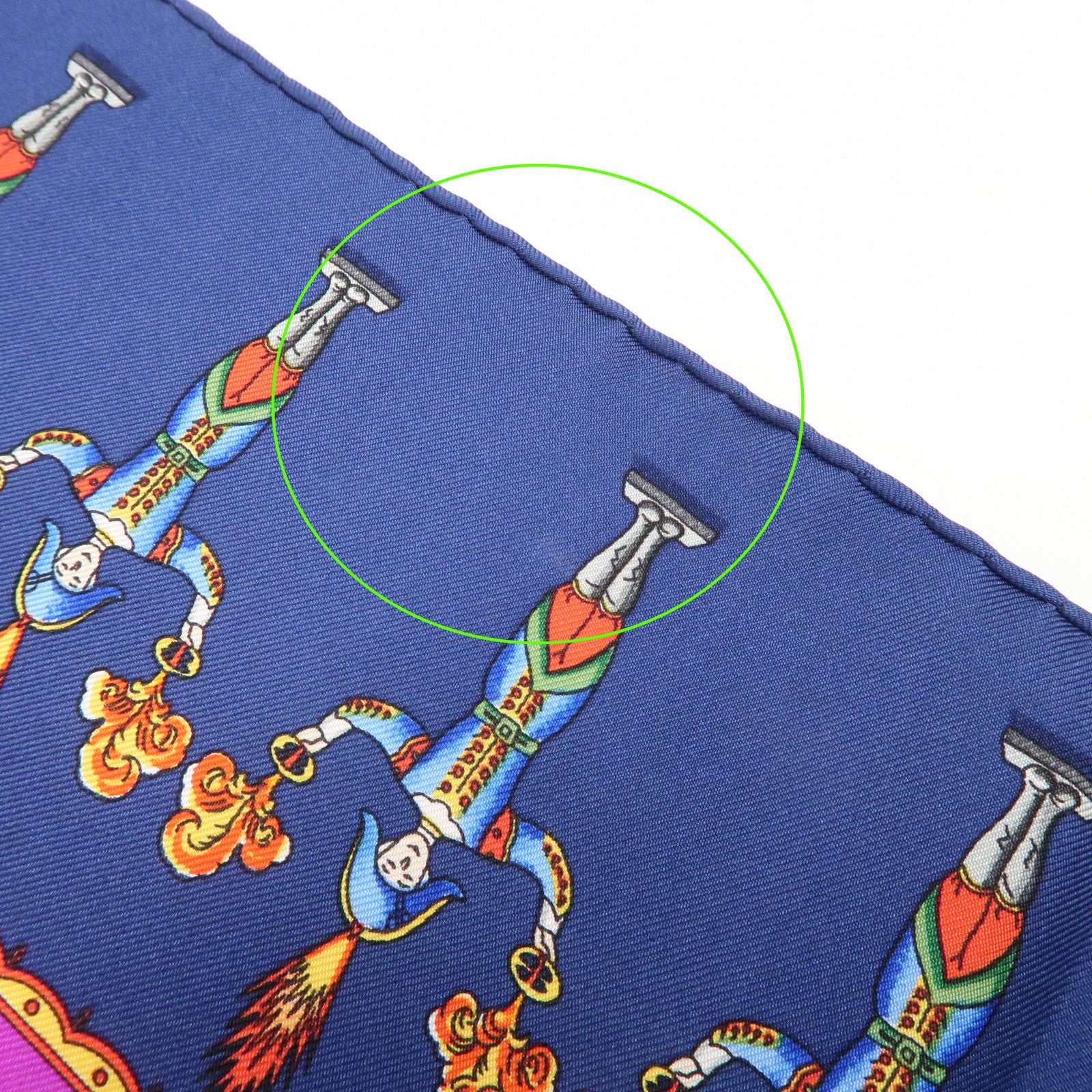 HERMES Carre 90 Silk 100% Scarf Les Artificiers Navy Purple