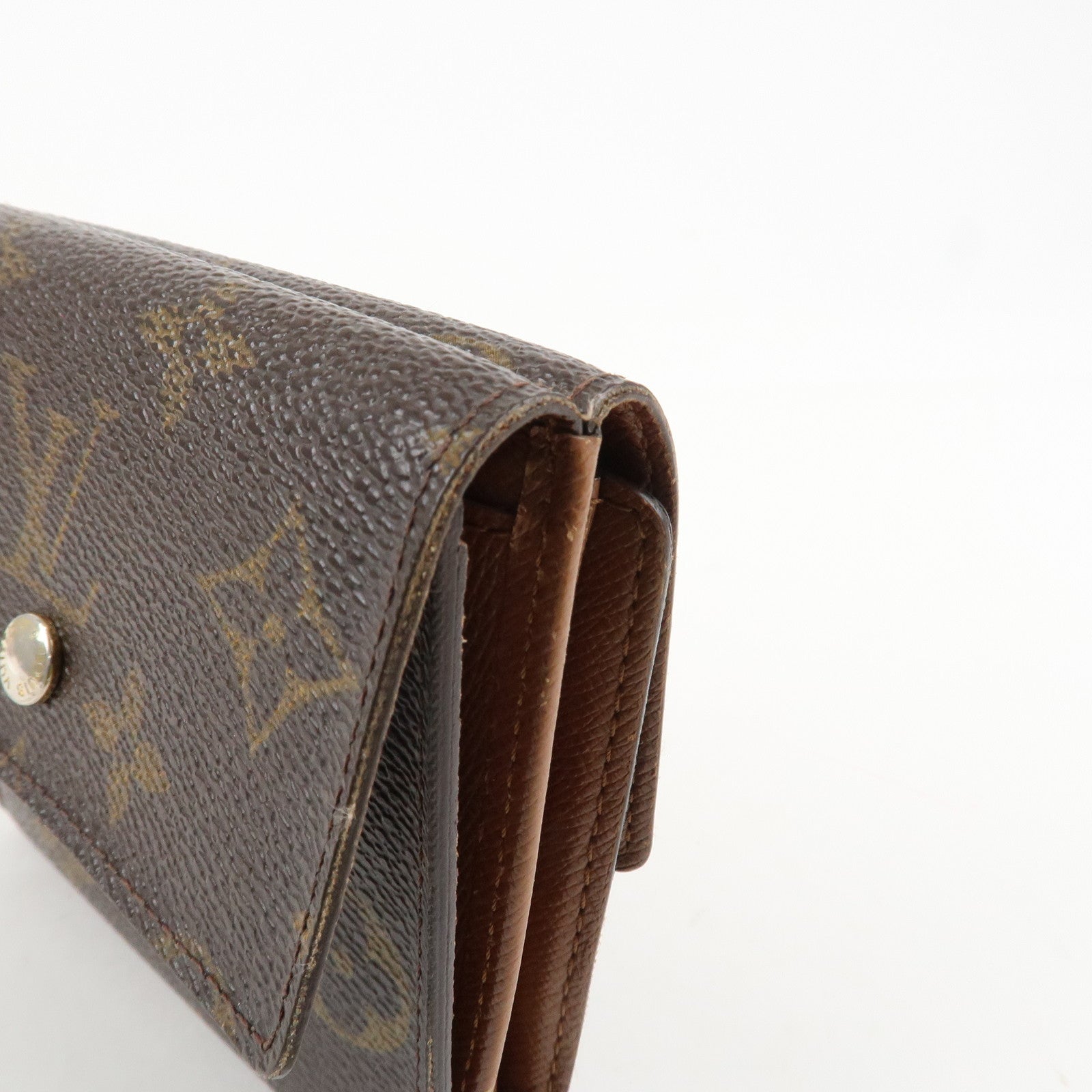 Louis Vuitton Monogram Porte Monnaie Billet Carte Credit M61652 Used