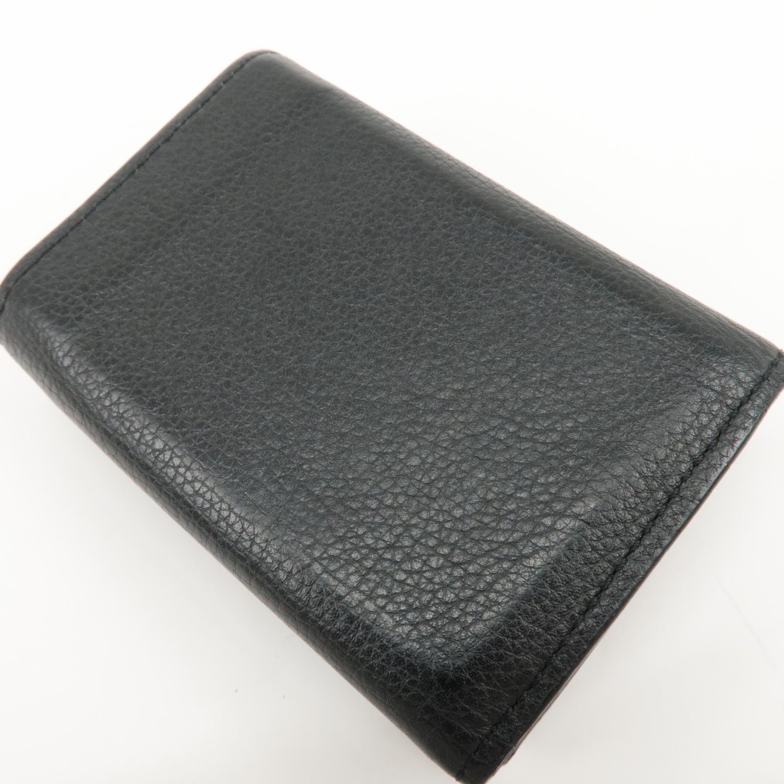 Louis Vuitton Leather Portefeuille Lock Mini Compact Wallet M63921 Used