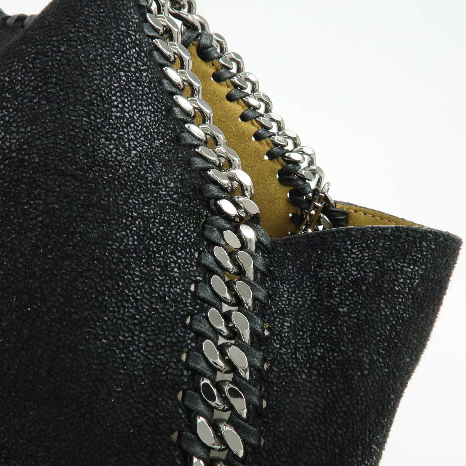 STELLA MCCARTNEY Falabella Polyester 2Way Bag Black Yellow