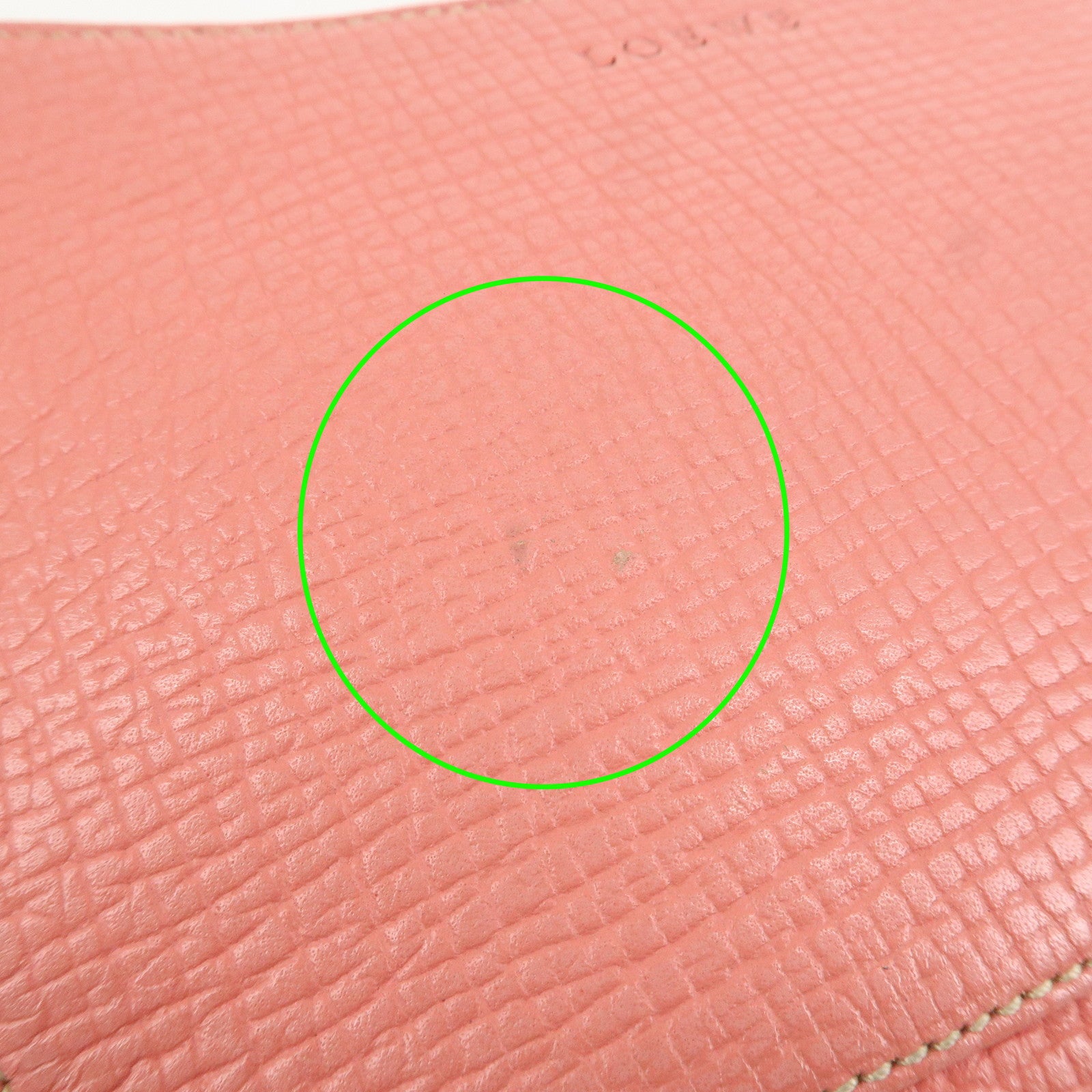 LOEWE Leather Shoulder Bag Hand Bag Pink Silver Hardware