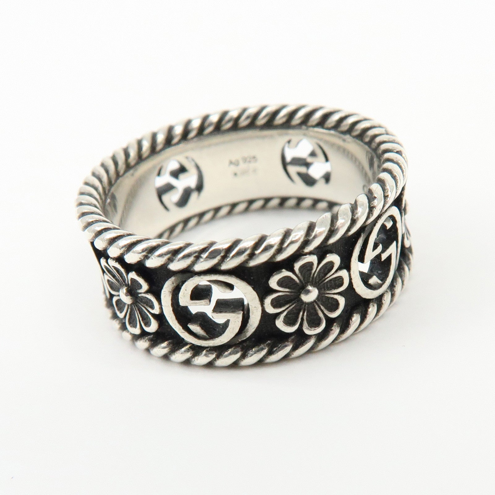 GUCCI Interlocking G Ring SV925 Silver #14 US6.25 EU53 HK14