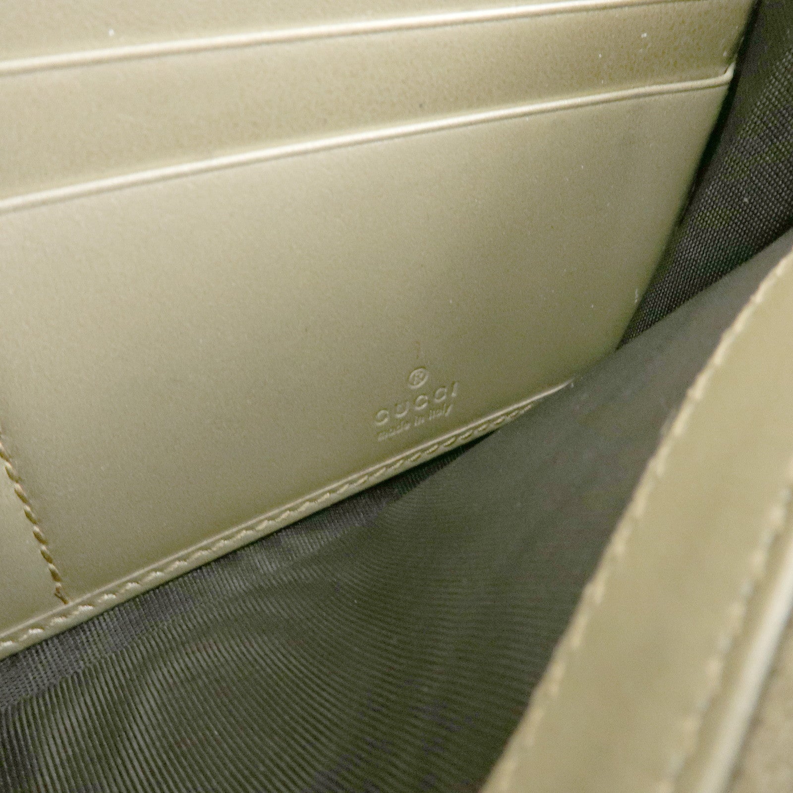 GUCCI Guccissima Interlocking G Flap Long Wallet Gold 388679