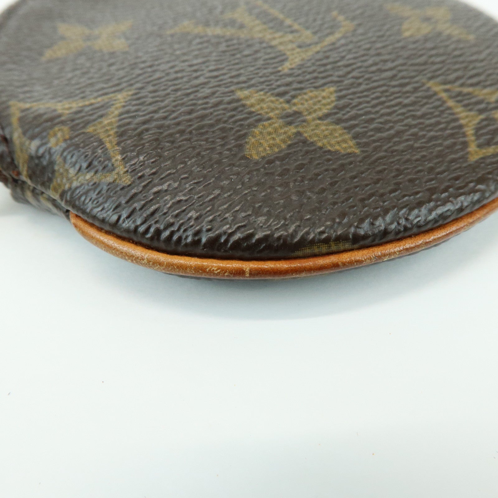 Louis Vuitton Monogram Porte Monnaie Rond Coin Case Brown M61926