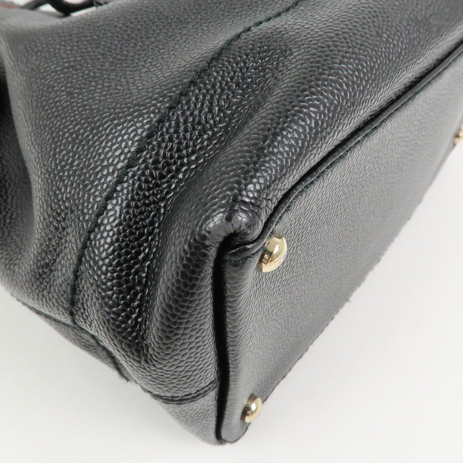 CHANEL COCO Mark Caviarskin Shoulder Bag Hand Bag Black