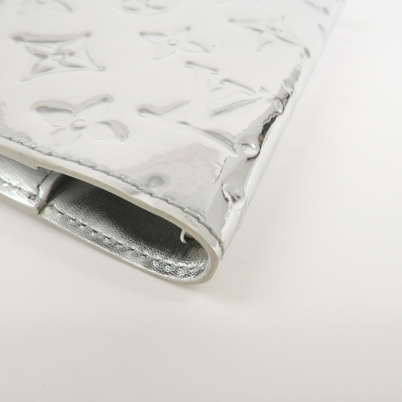 Louis Vuitton Monogram Miroir Agenda PM Planner Cover Argent R20963