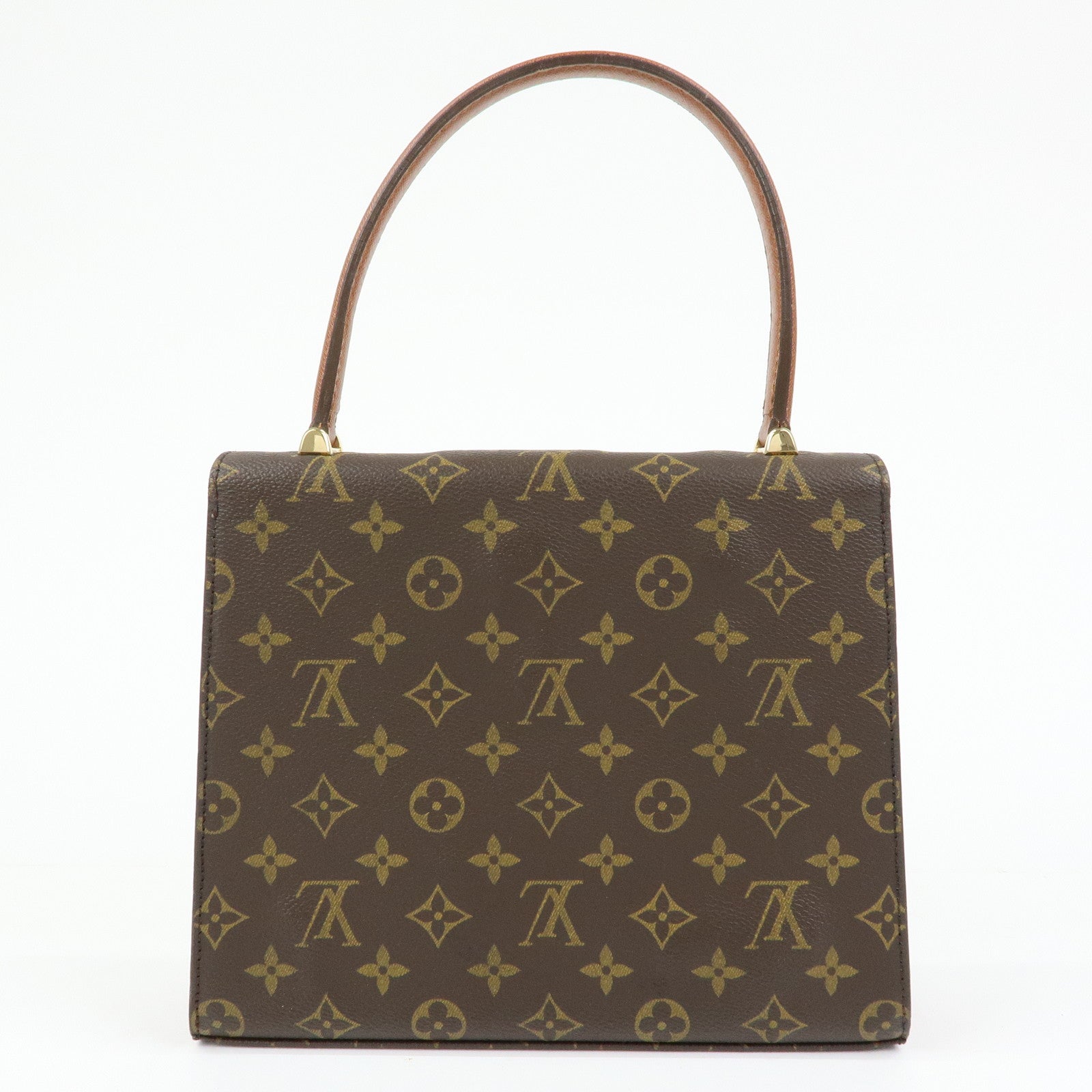 Louis Vuitton Monogram Malesherbes Canvas Hand Bag Brown M51379