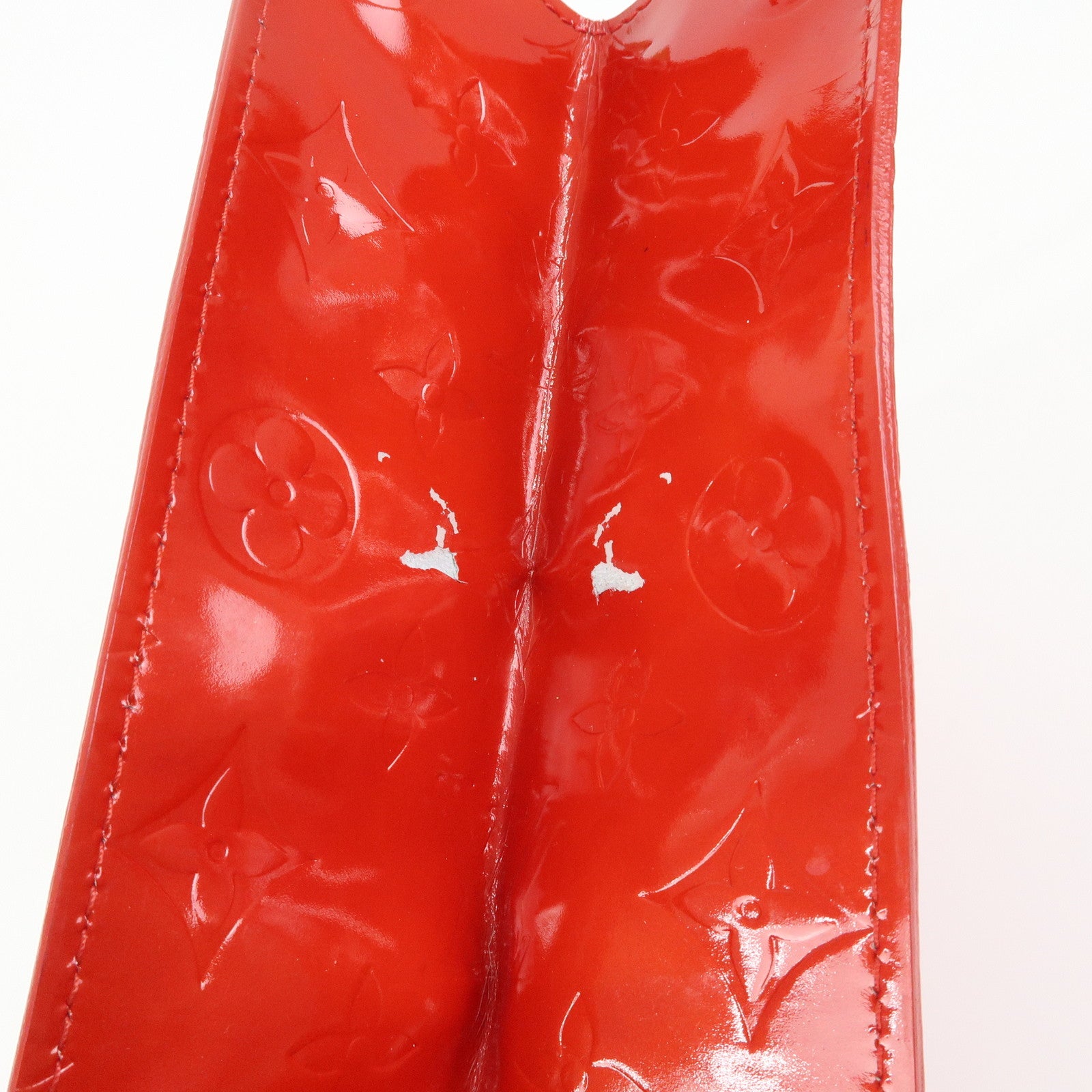 Louis Vuitton Monogram Vernis Stanton Hand Bag Rouge M91078
