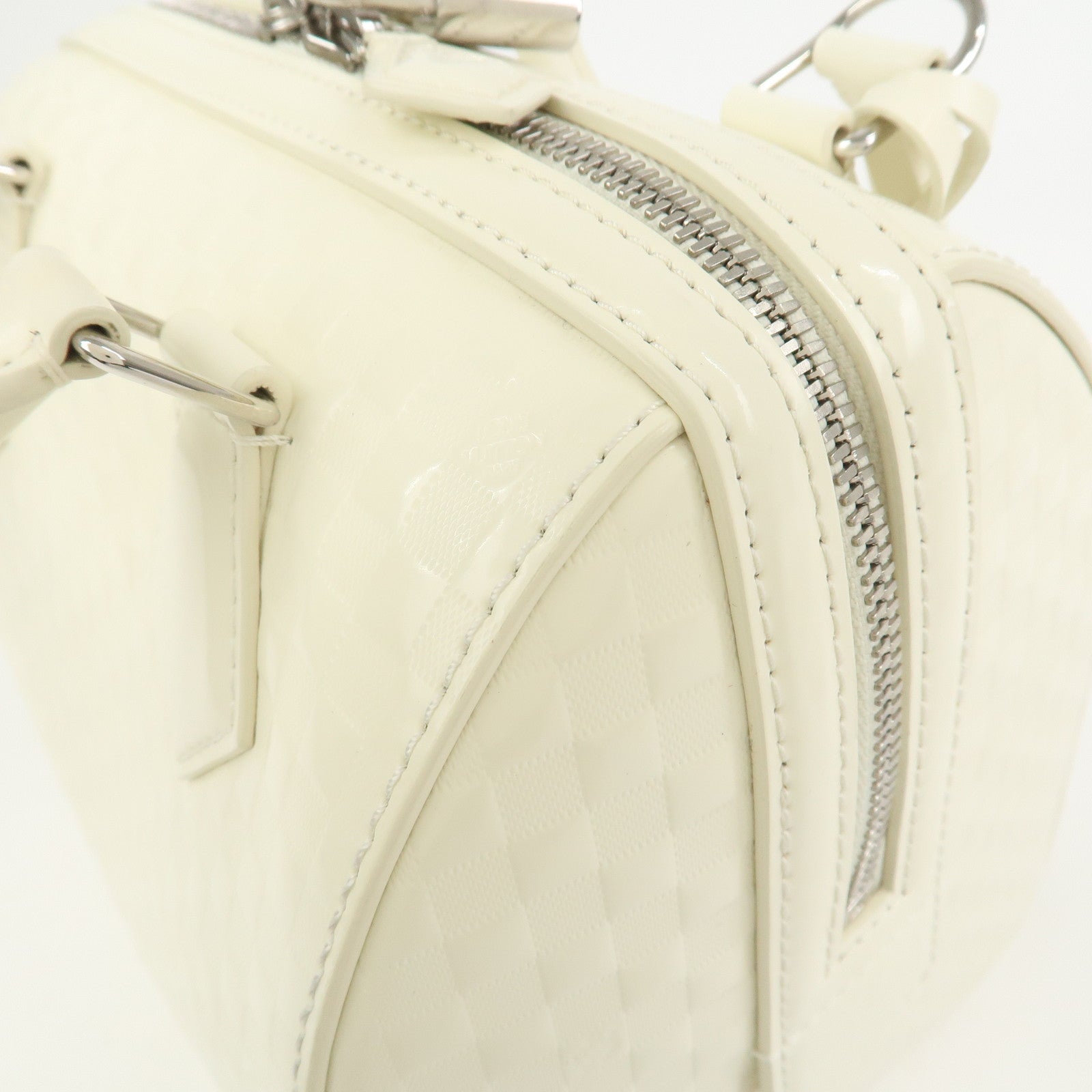 Louis Vuitton Damier Facette Speedy Cube PM Hand Bag Cream M48903