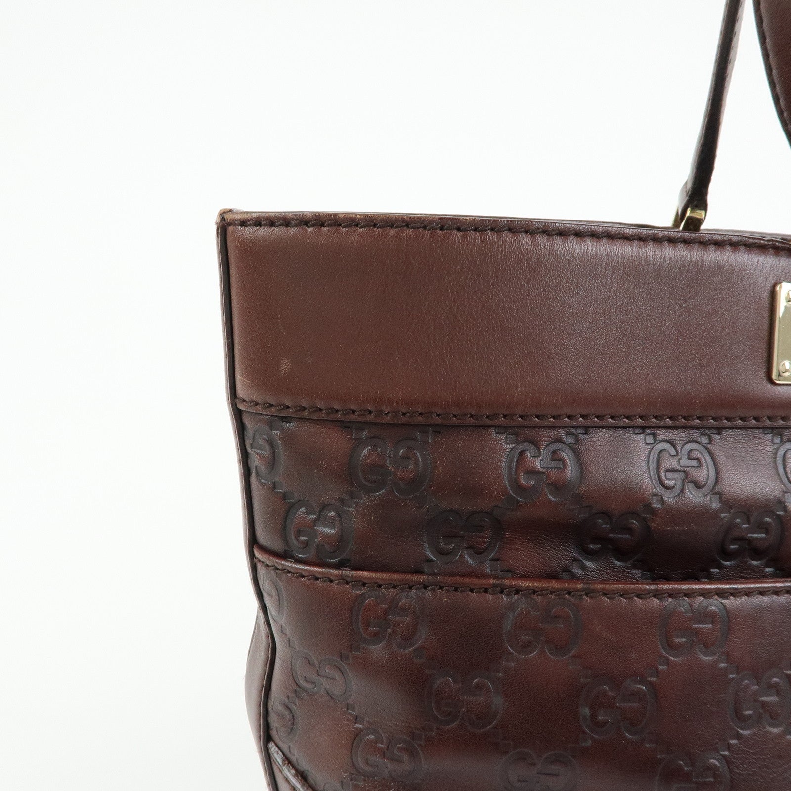 GUCCI Guccissima Leather Tote Bag Hand Bag Brown 145993