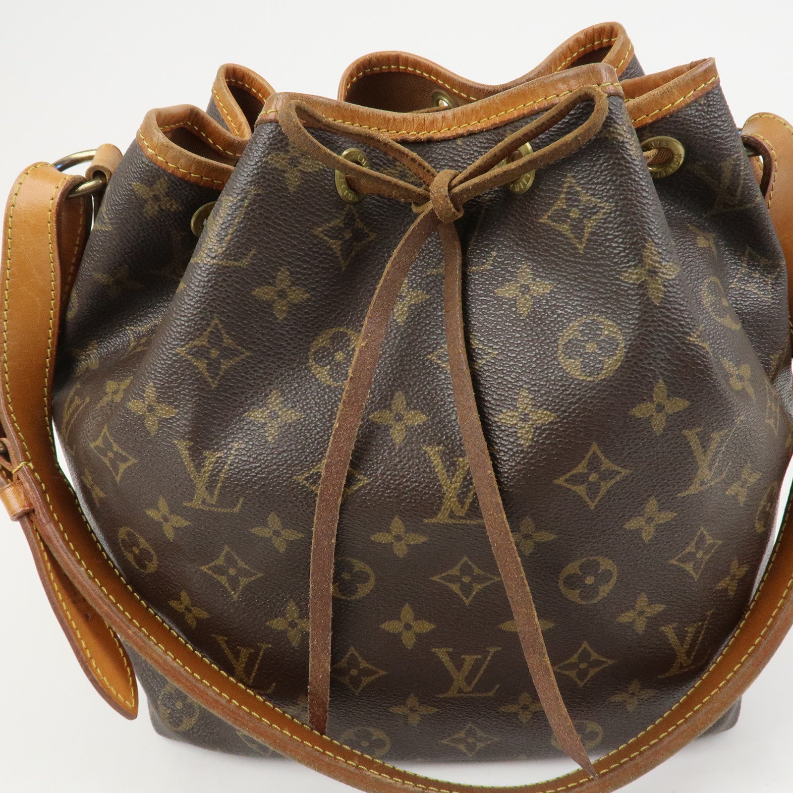 Louis Vuitton Monogram Petit Noe Shoulder Bag Brown M42226