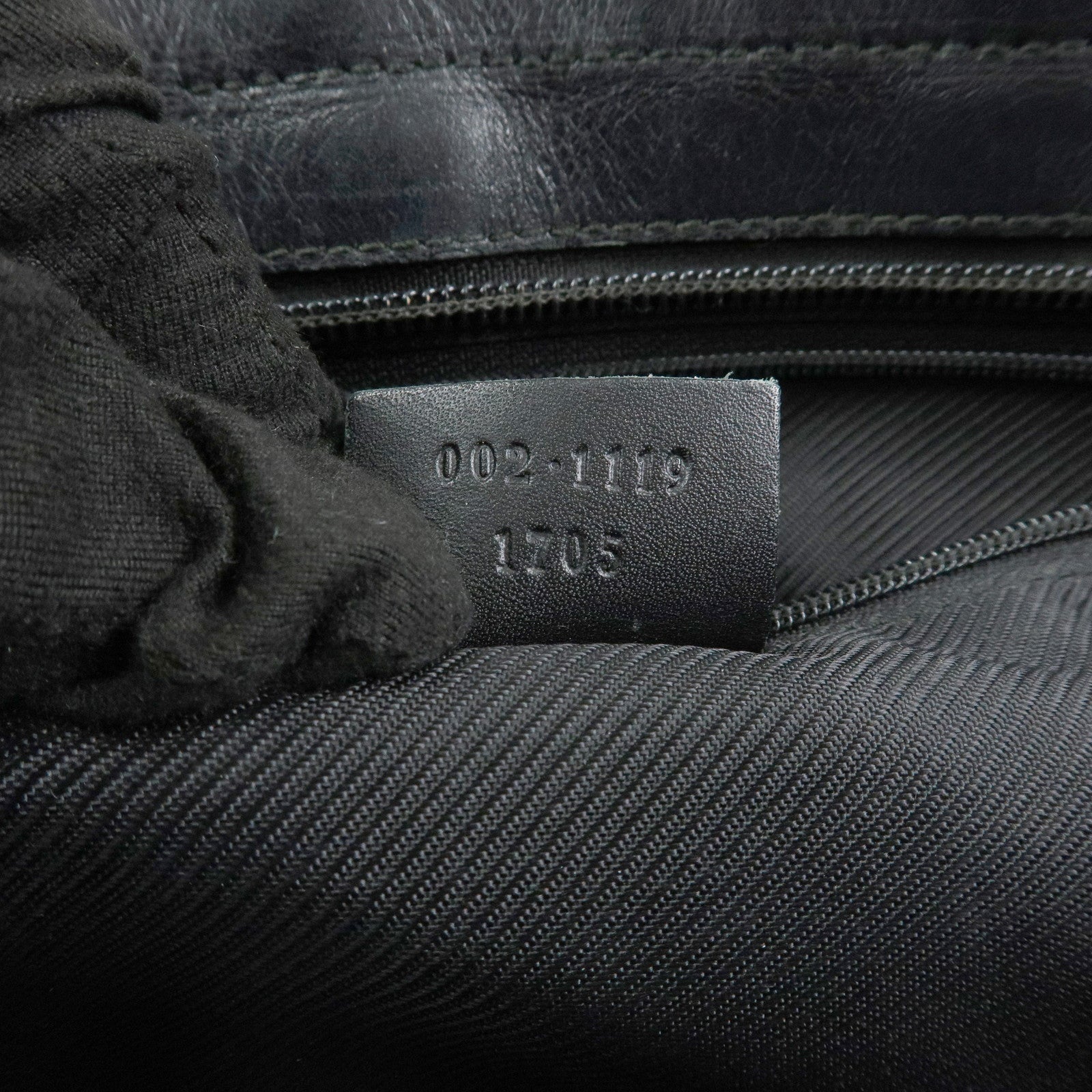 GUCCI GG Canvas Leather Tote Bag Hand Bag Black 002・1119・1705