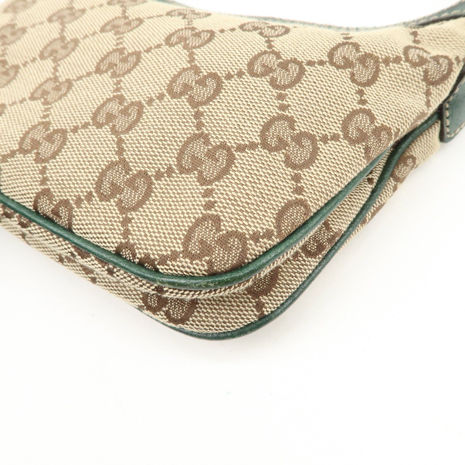 GUCCI Sherry GG Canvas Leather Shoulder Bag Hand Bag Beige 145813