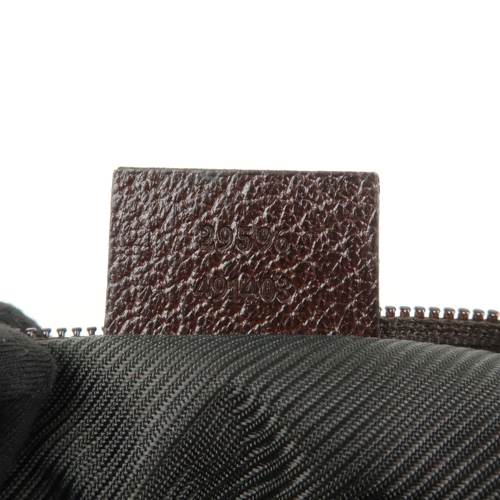 GUCCI GG Monogram Canvas Leather Pouch Cosmetic Case Brown 29596