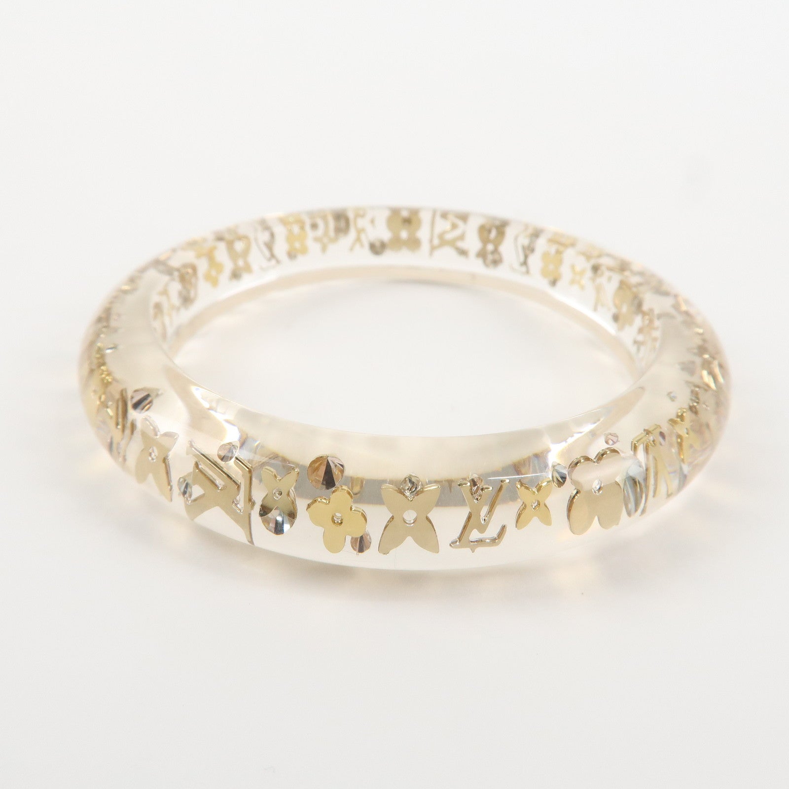 Louis Vuitton Bracelet Inclusion TPM Bangle Clear Gold M65202 Used