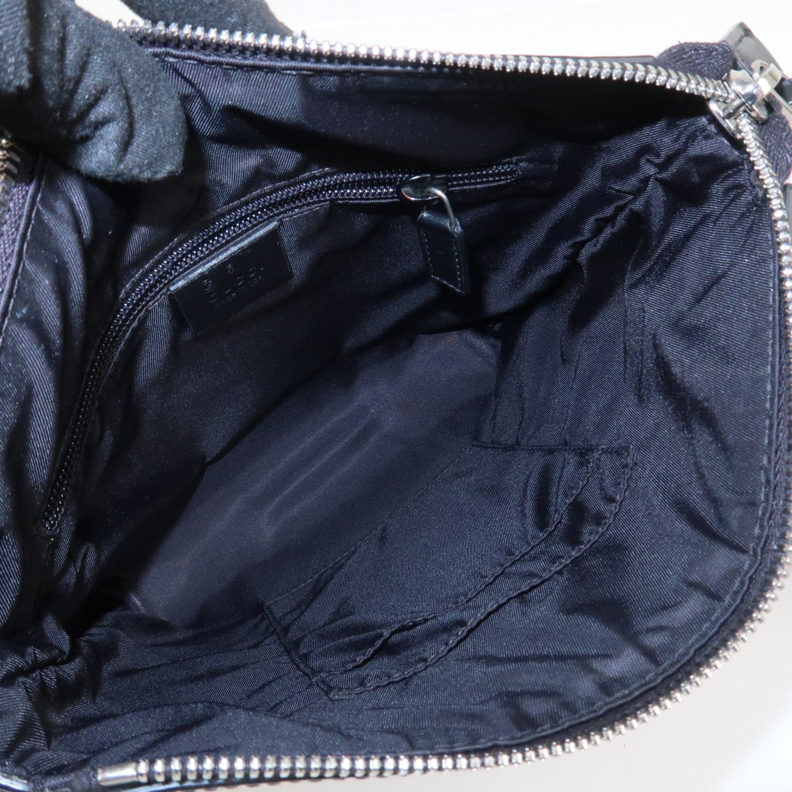 GUCCI Sherry Canvas Leather Shoulder Bag Crossbody Bag Black 631195