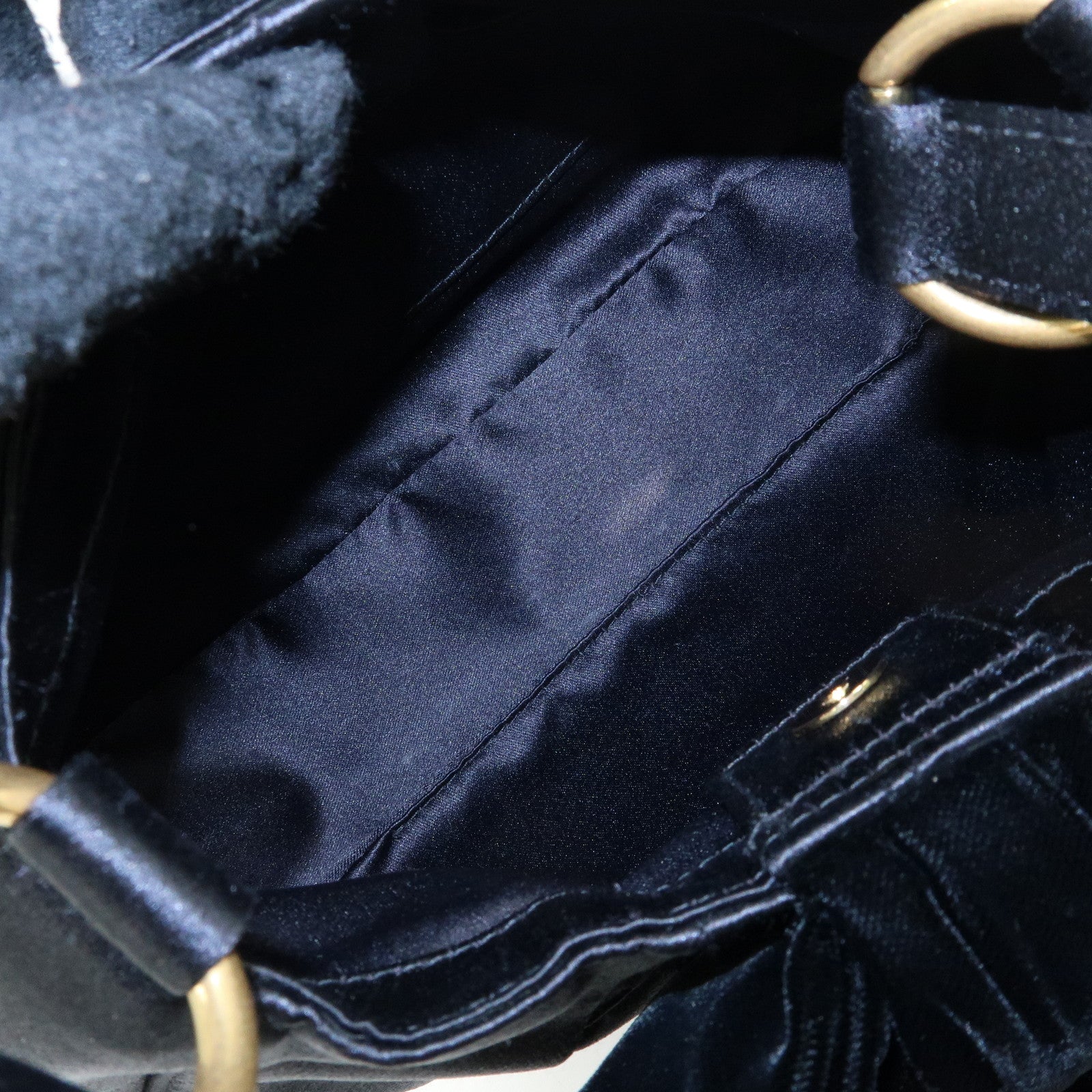 SAINT LAURENT PARIS YSL YVES SAINT LAURENT Velvet Satin Hand Bag