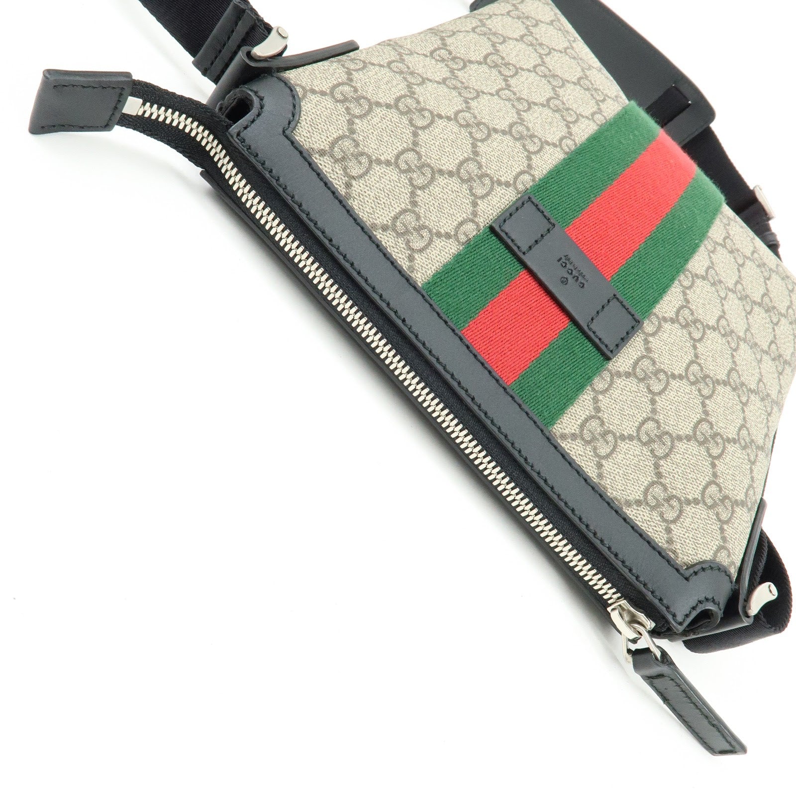 GUCCI Sherry GG Supreme Leather Shoulder Crossbody Bag Beige 471454