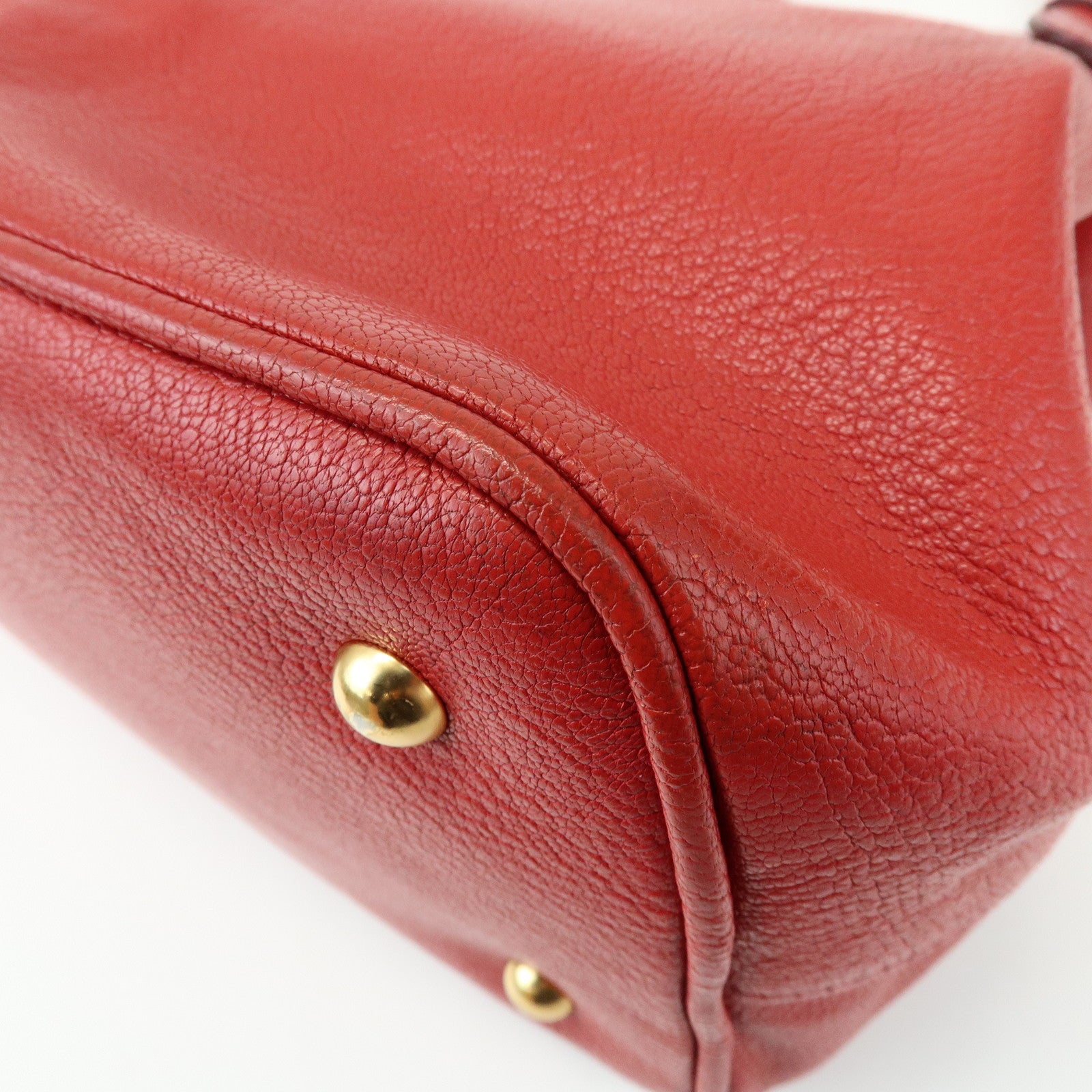 MIU MIU 2Way Bag Hand Bag Shoulder Bag Red RM0886